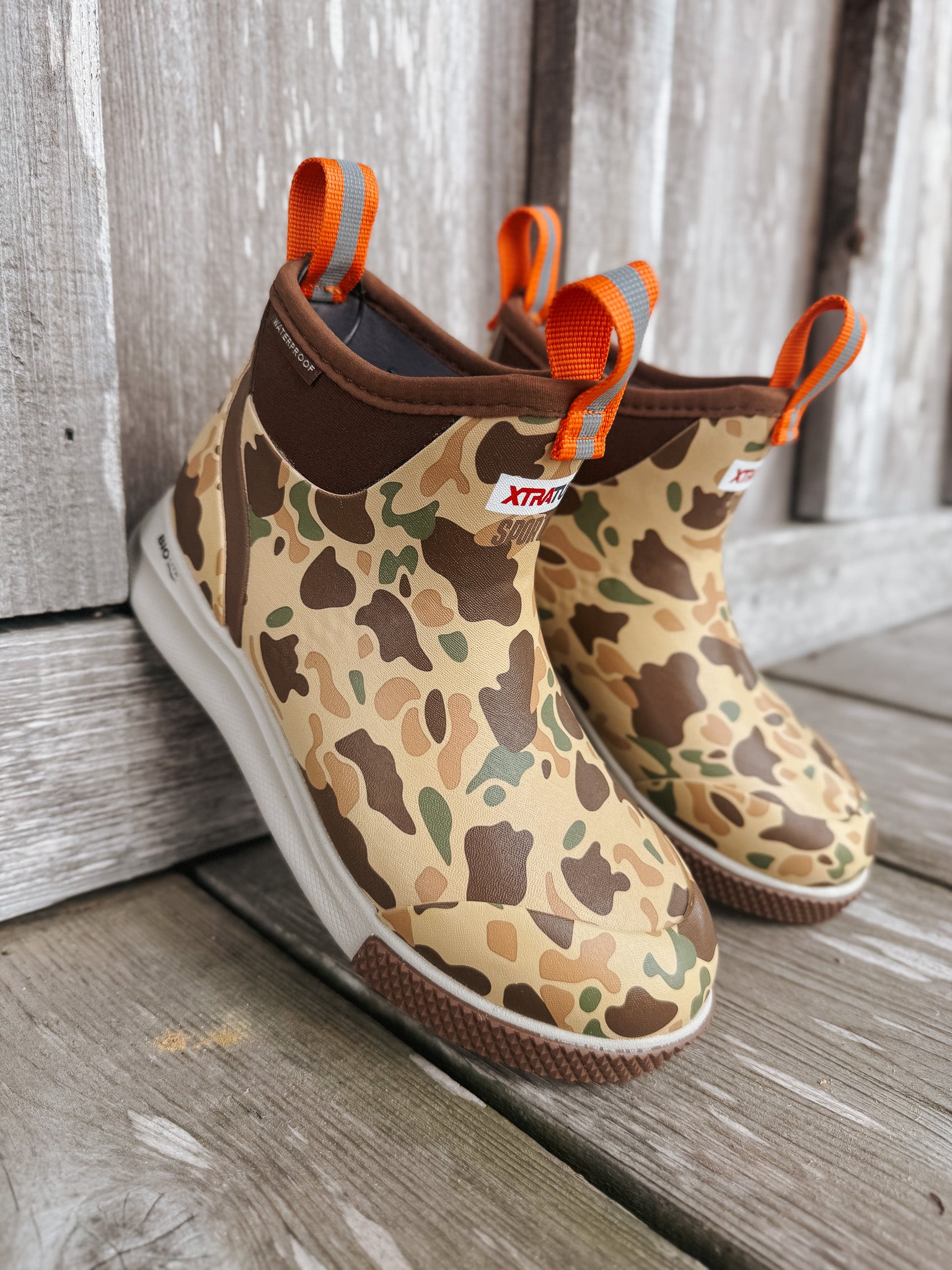 Women's XTRATUF Ankle Deck Boot Sport in Duck Camo