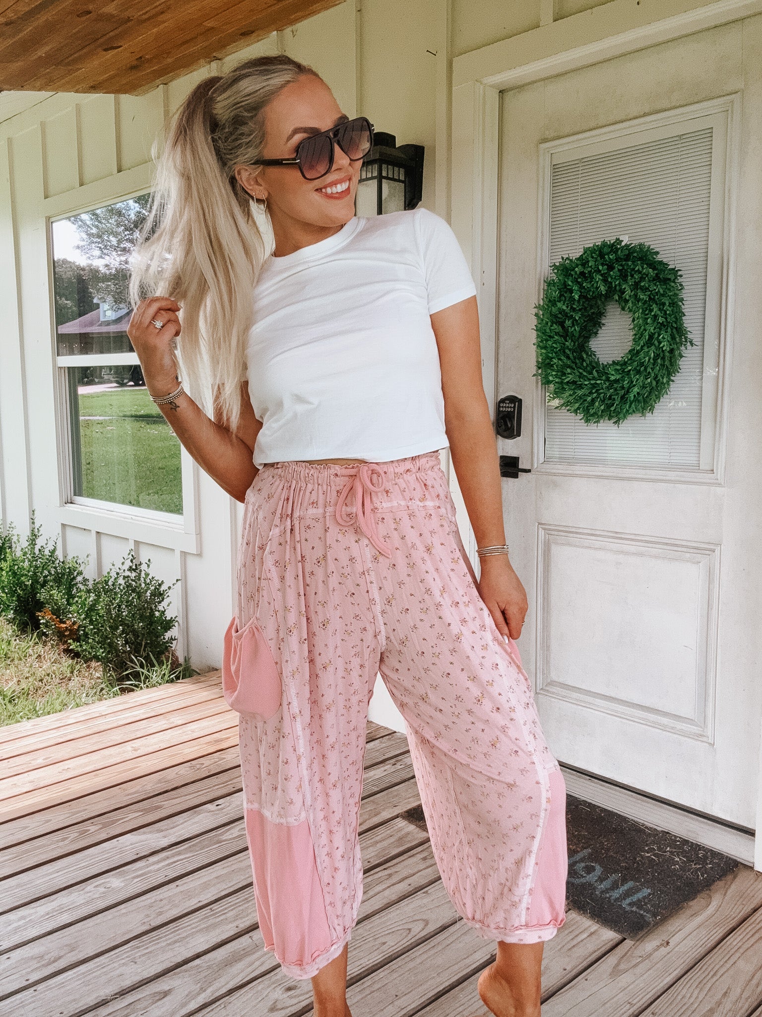 Sweet Rose Comfy Barrel Pants
