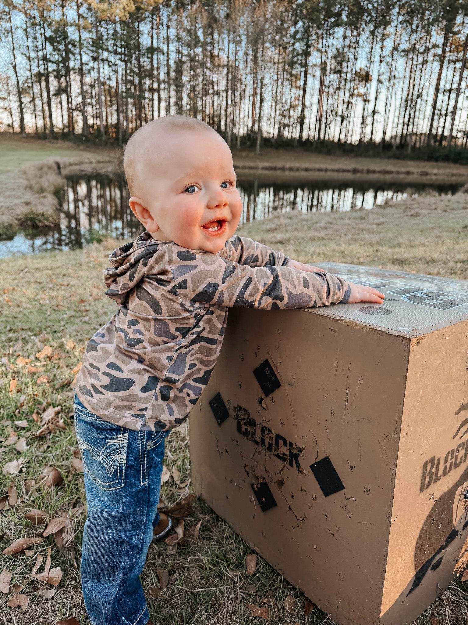 Youth Burlebo Performance Hoodie - Gauge Camo