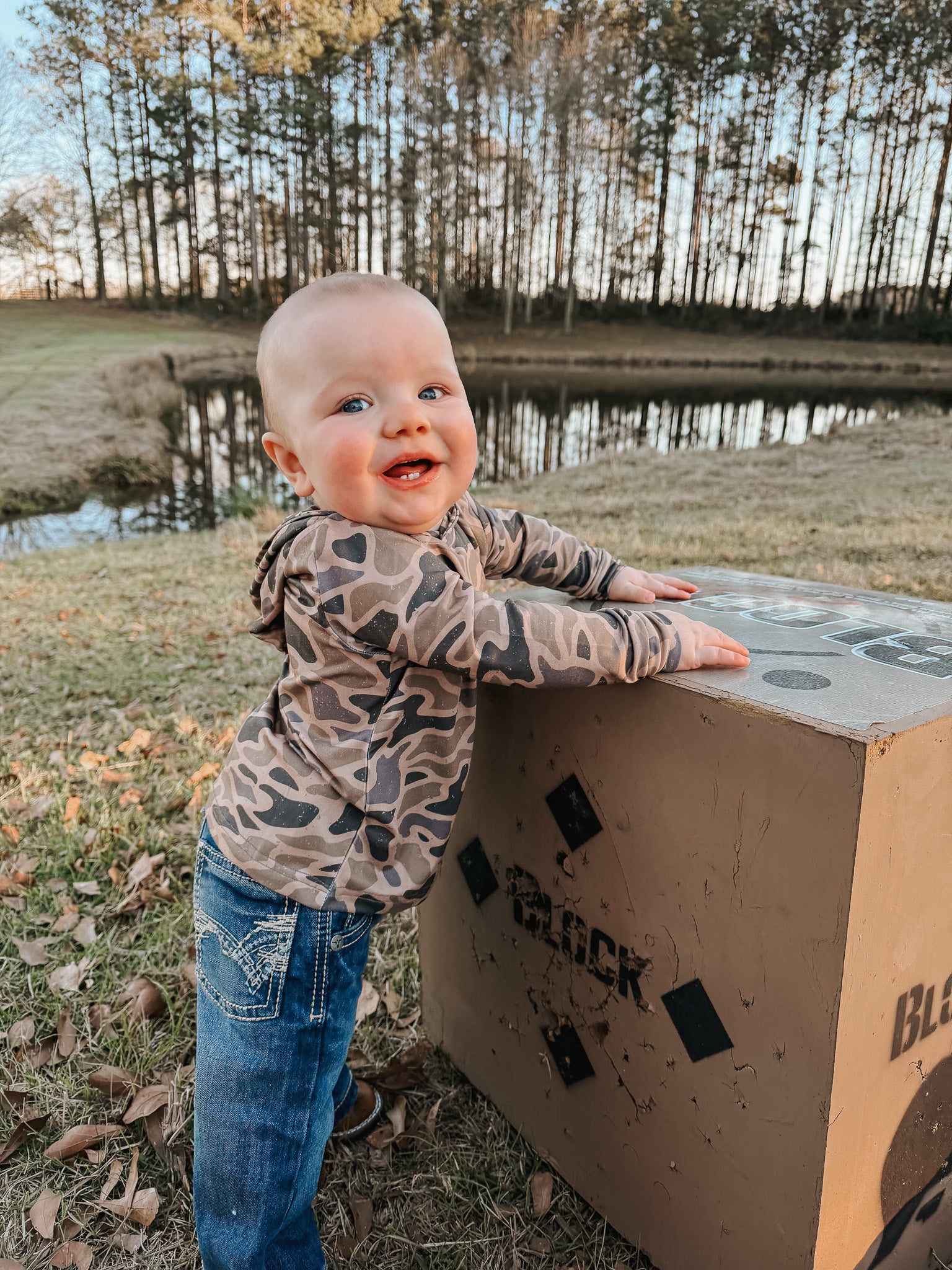 Youth Burlebo Performance Hoodie - Gauge Camo