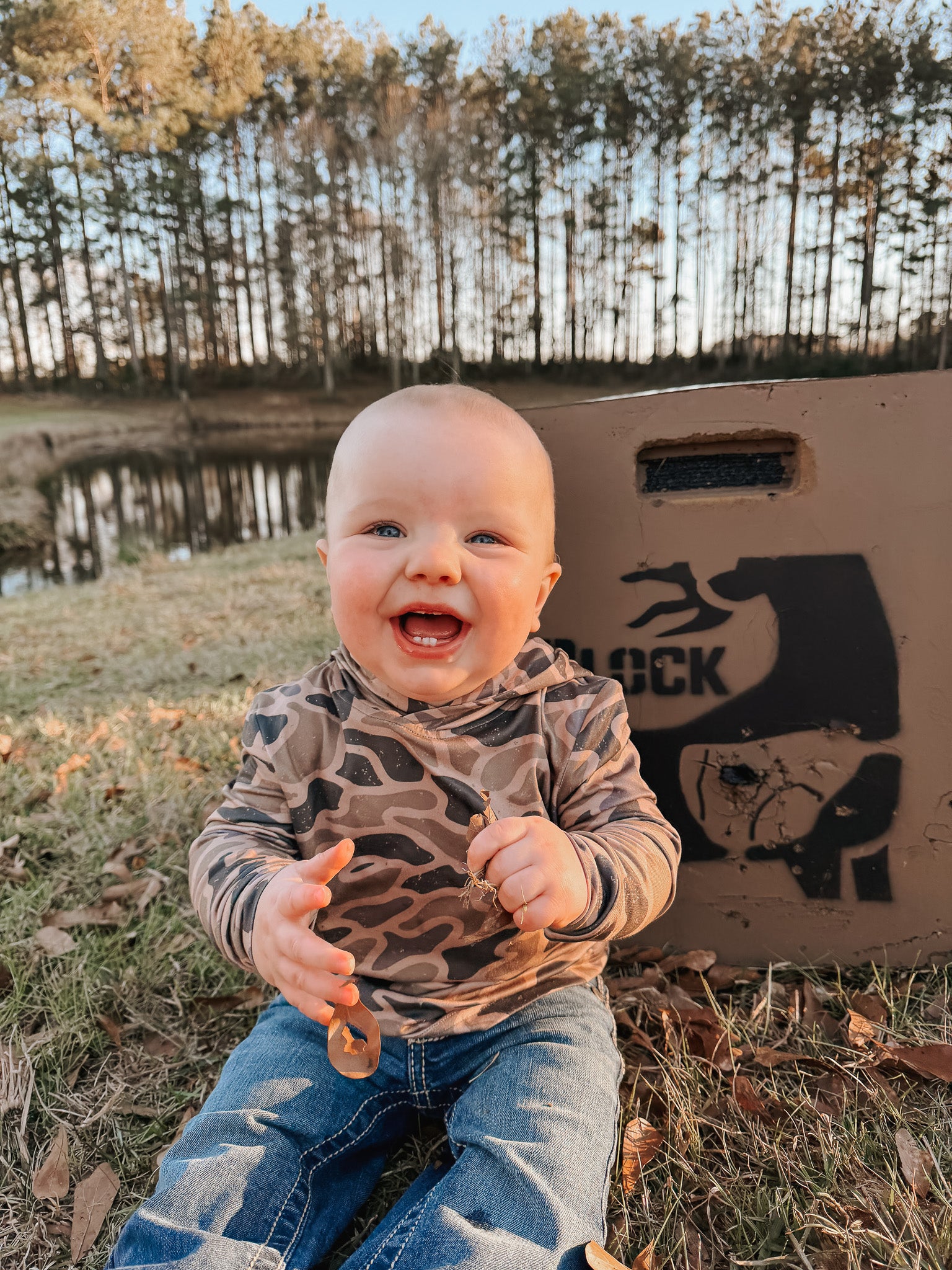 Youth Burlebo Performance Hoodie - Gauge Camo