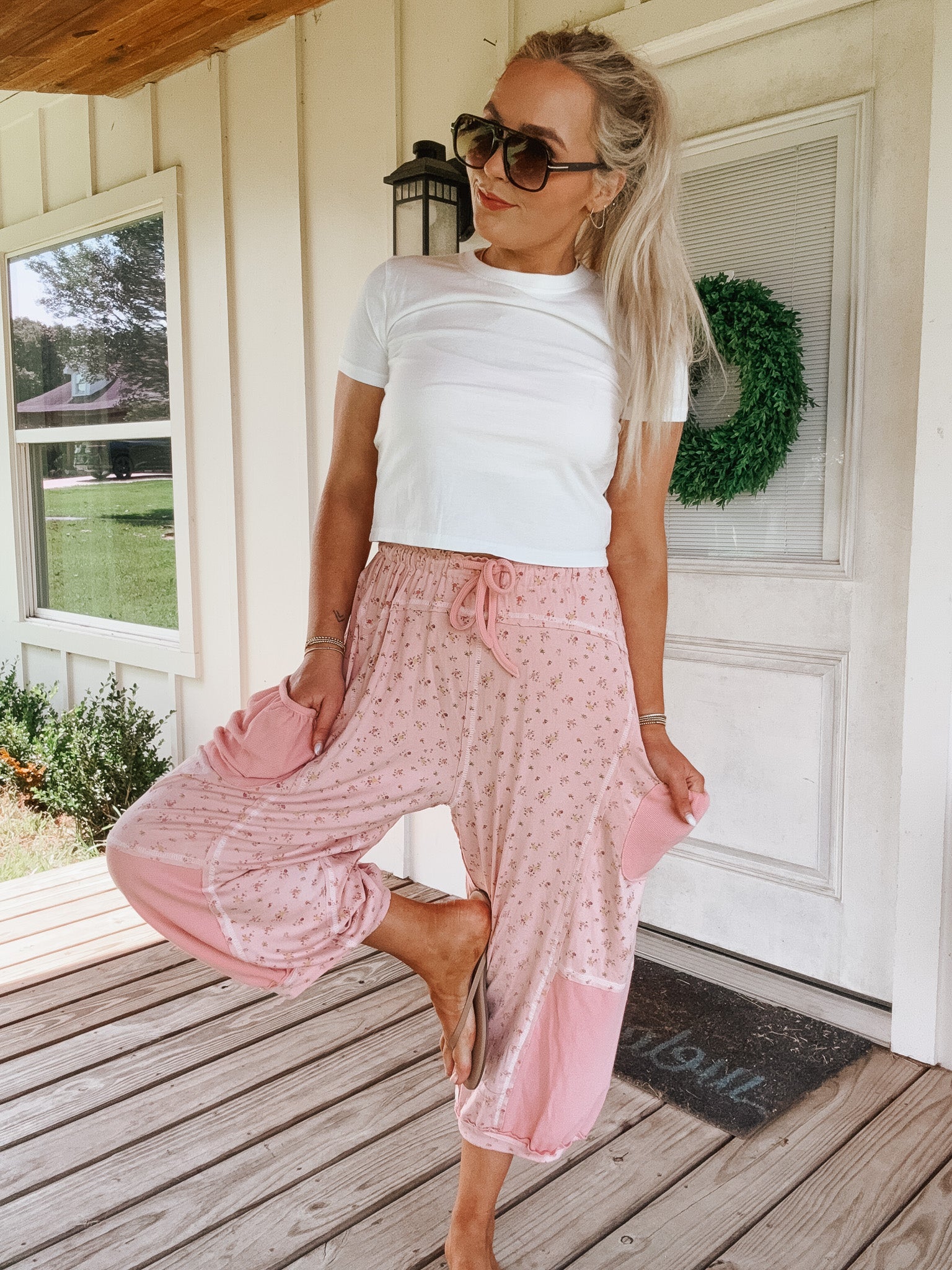 Sweet Rose Comfy Barrel Pants
