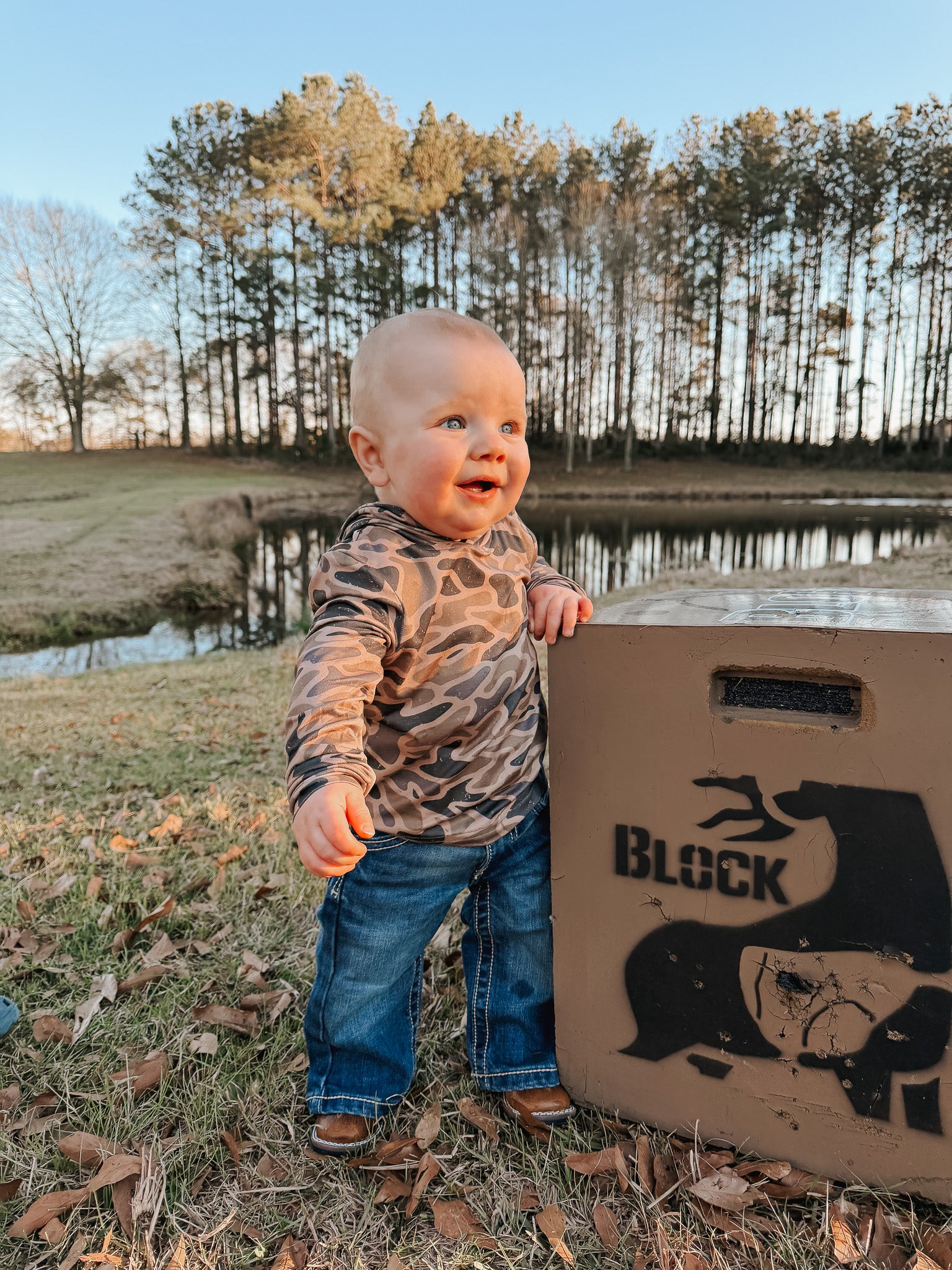 Youth Burlebo Performance Hoodie - Gauge Camo