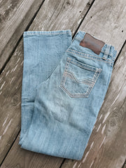 Men's Rock & Roll Relaxed Fit Raised Embroidery Straight Leg Jeans