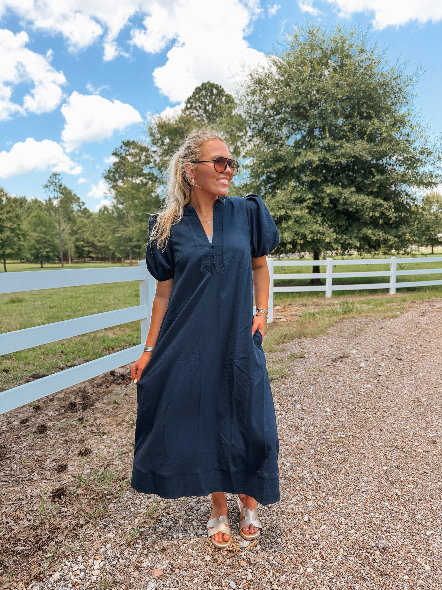 Simple and Easy Maxi Dress in Navy