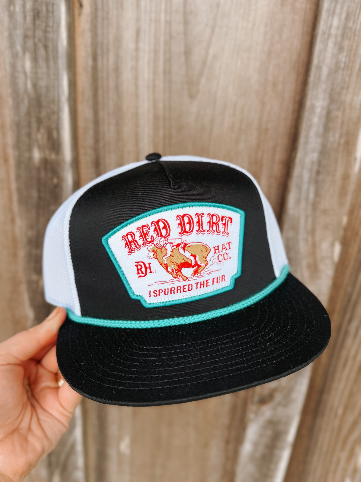 Youth Red Dirt Hat Co. Mutton Bustin' Cap in Black