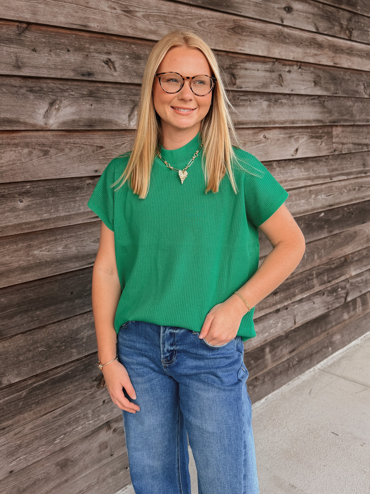 Cool & Classic Sweater in Kelly Green