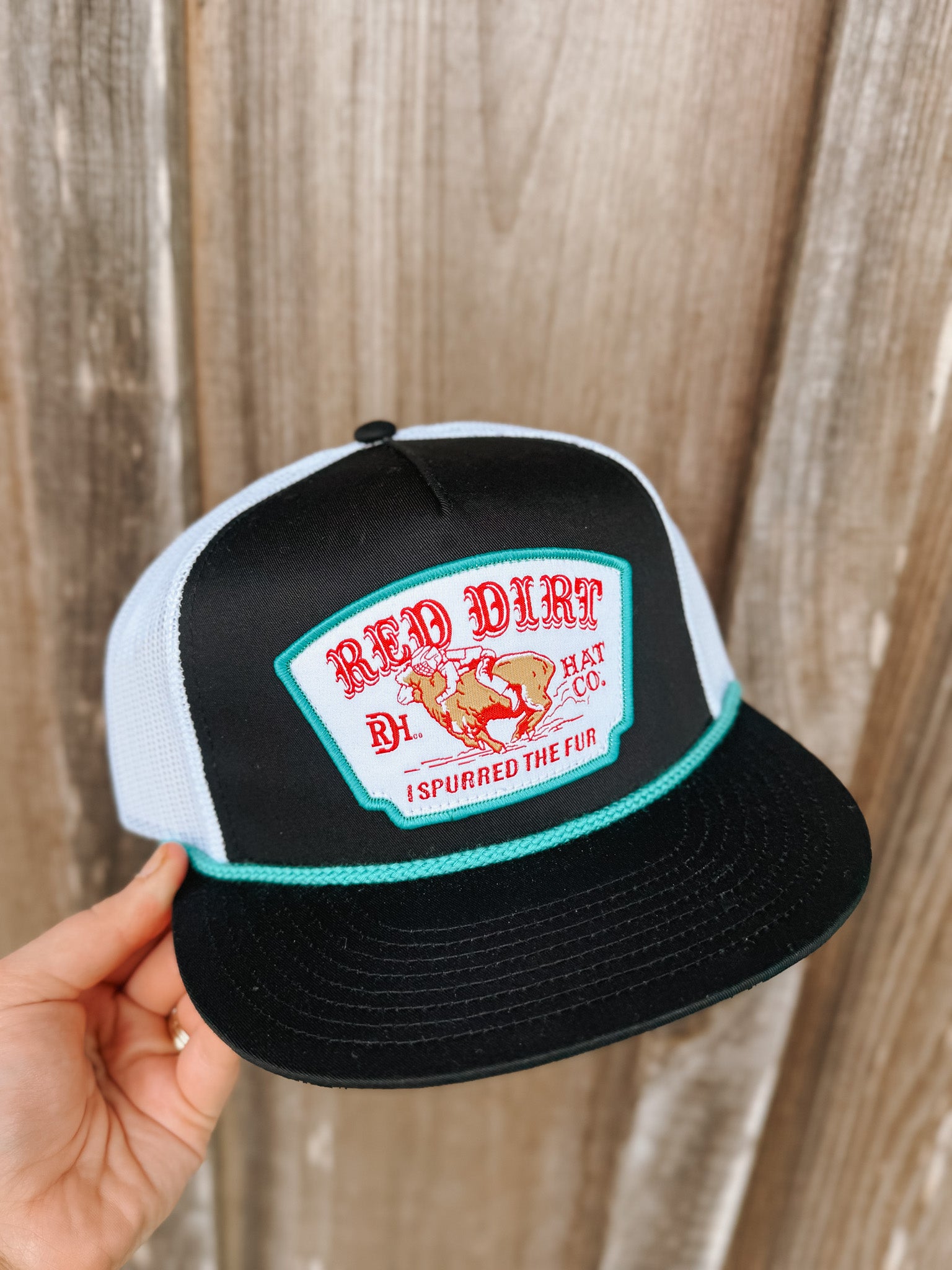 Youth Red Dirt Hat Co. Mutton Bustin' Cap in Black