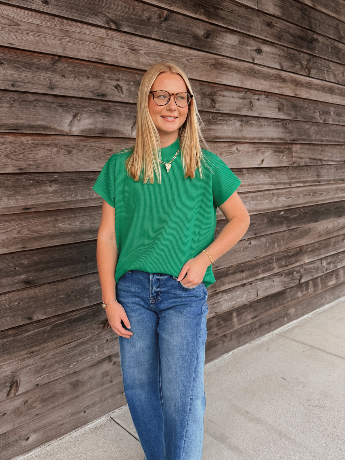 Cool & Classic Sweater in Kelly Green