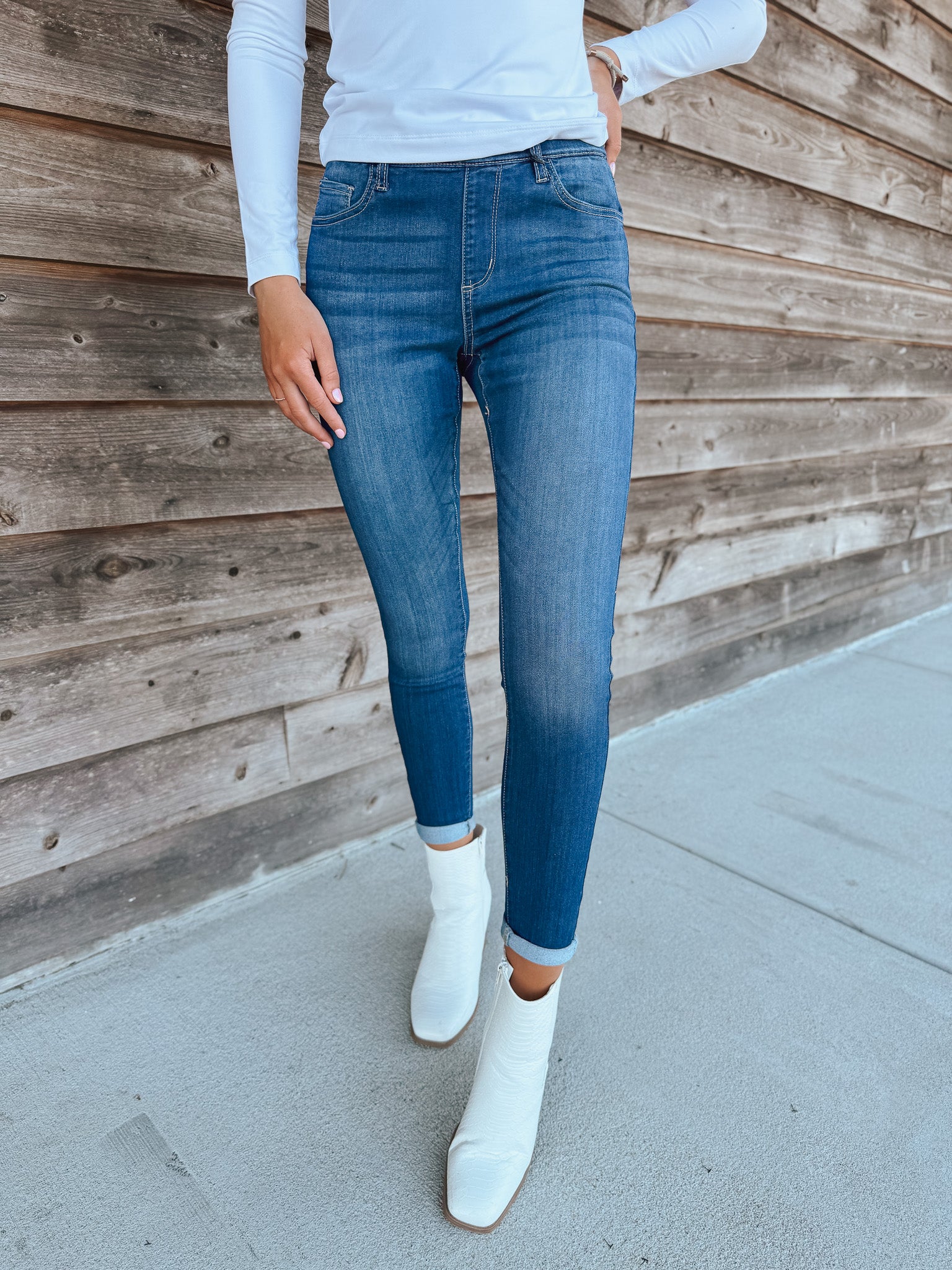 Vaqueros ajustados sin cordones The Lauren Comfort