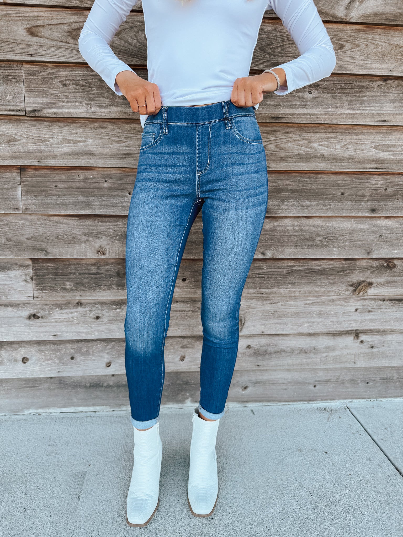 Vaqueros ajustados sin cordones The Lauren Comfort