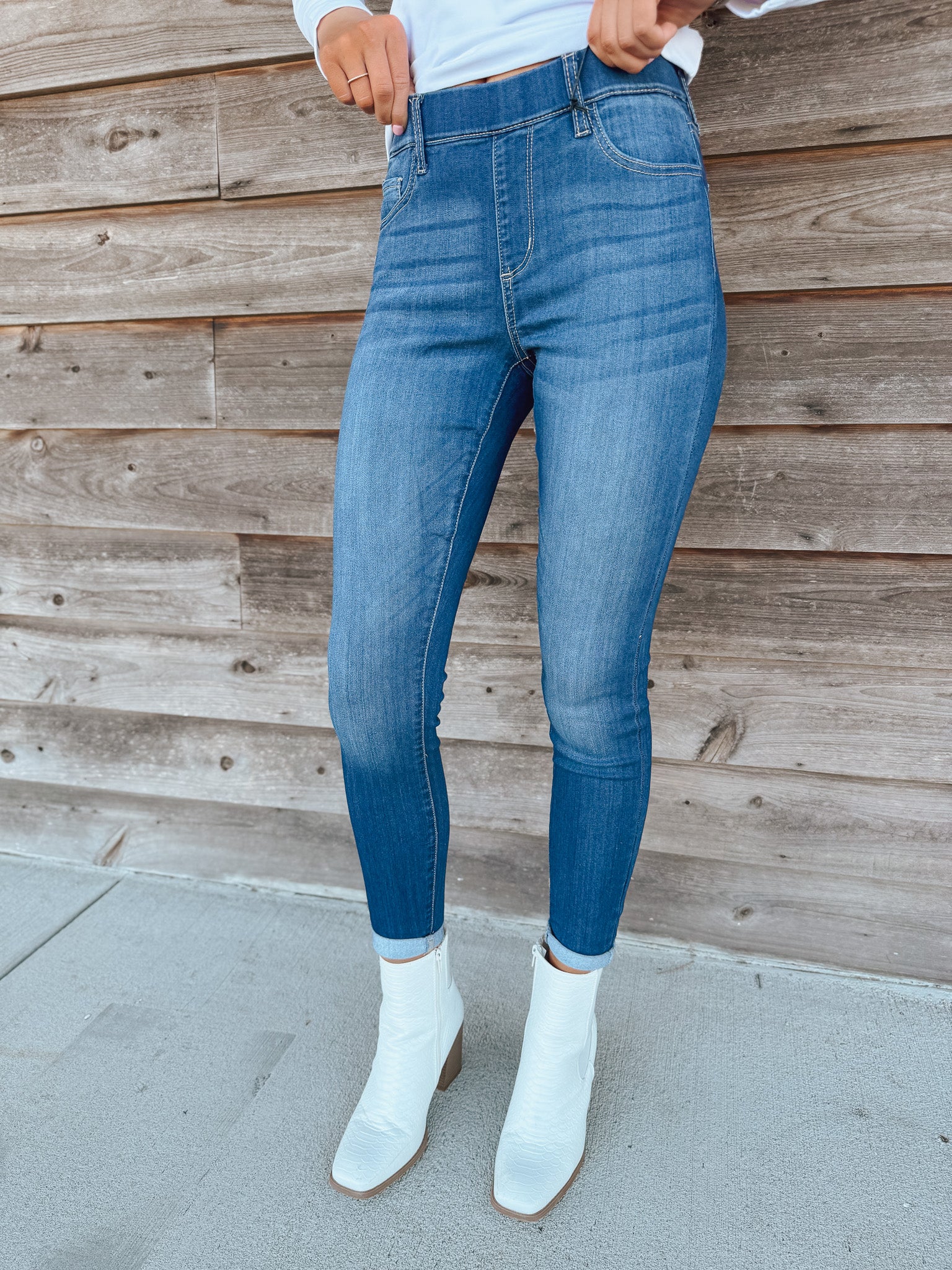 Vaqueros ajustados sin cordones The Lauren Comfort