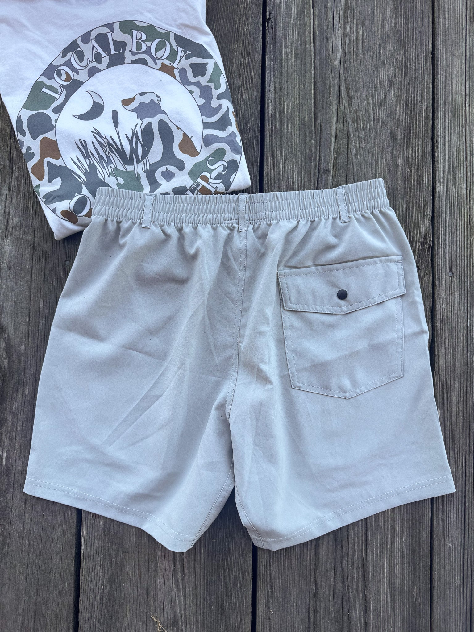 Men's Local Boy Outfitters Volley Short in Cool Grey