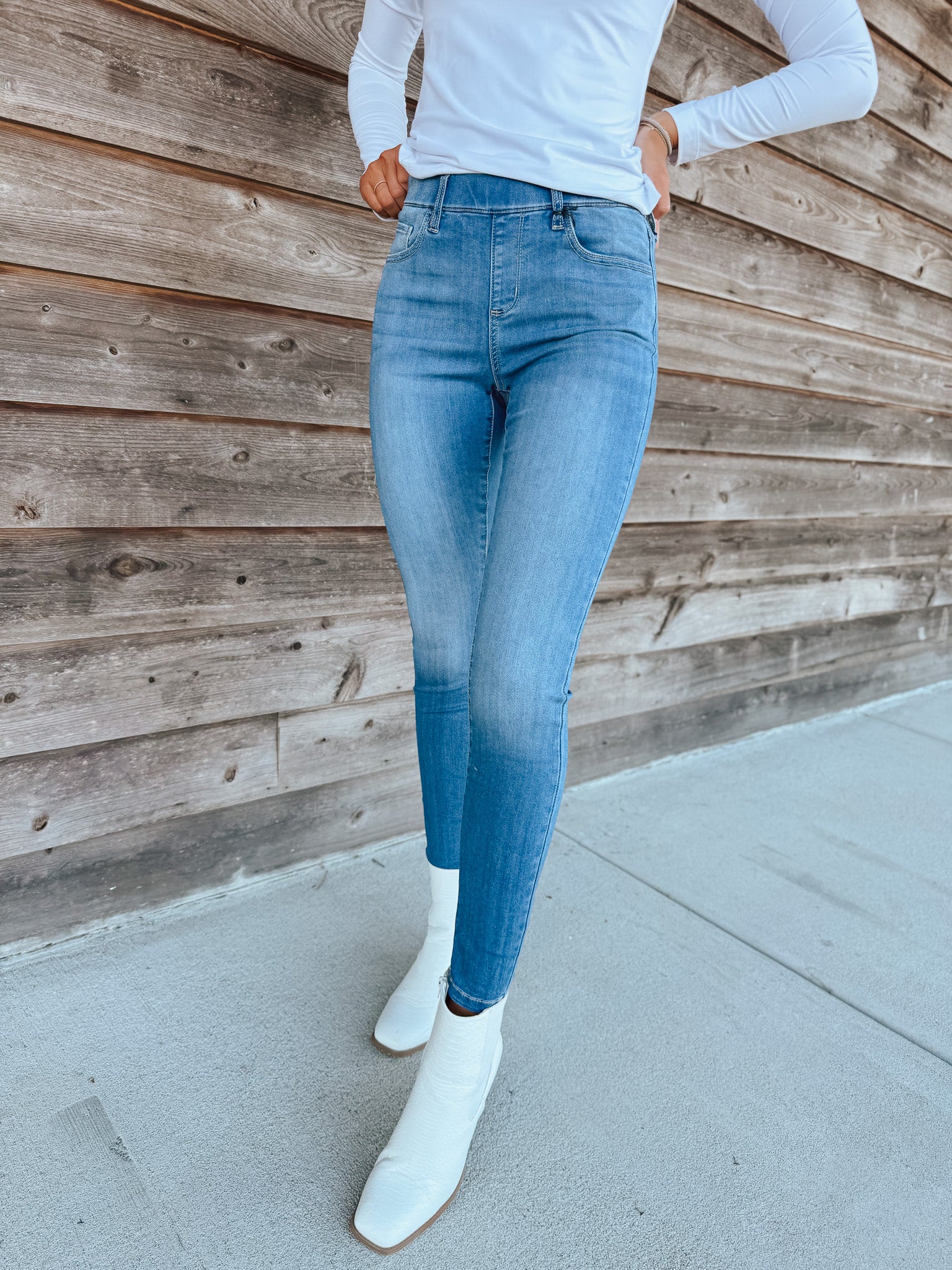The Stella Pull On Skinny Jeans