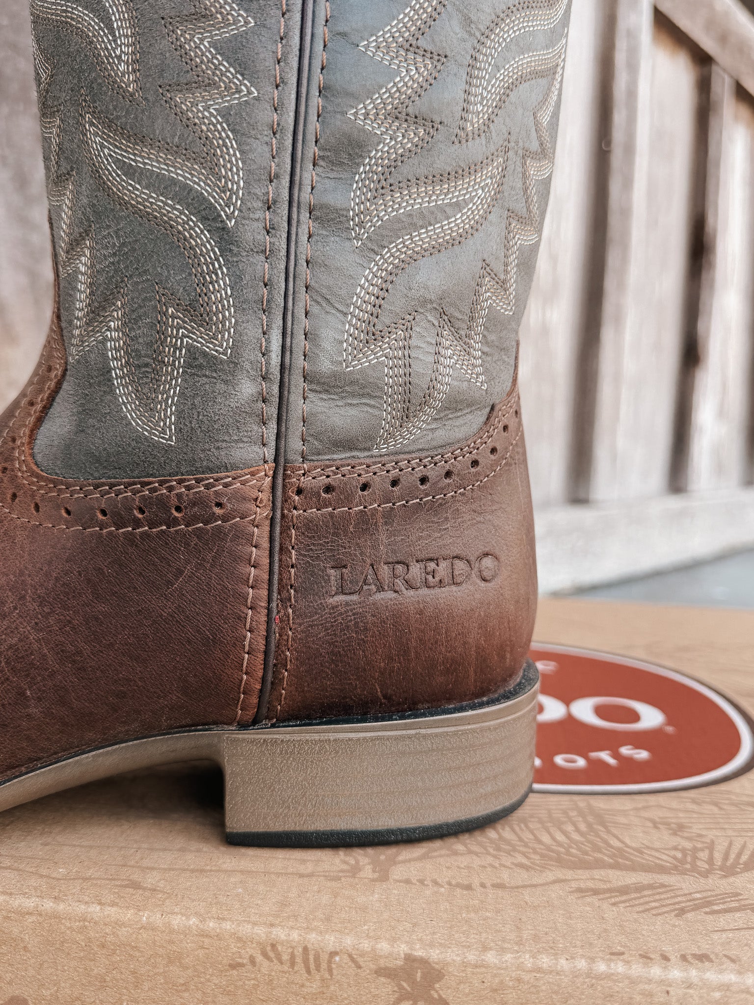 Laredo Men's Dyers Wide Square Toe Cowboy Boot