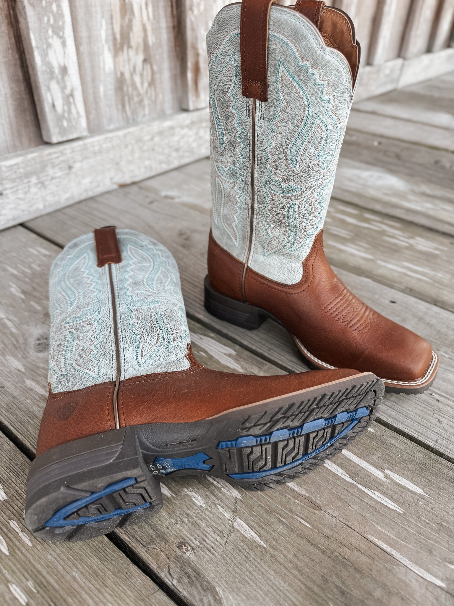 Women's Ariat Hybrid Ranchwork Wide Square Toe Western Boots