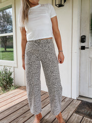 Wild Side Leopard Barrel Jeans