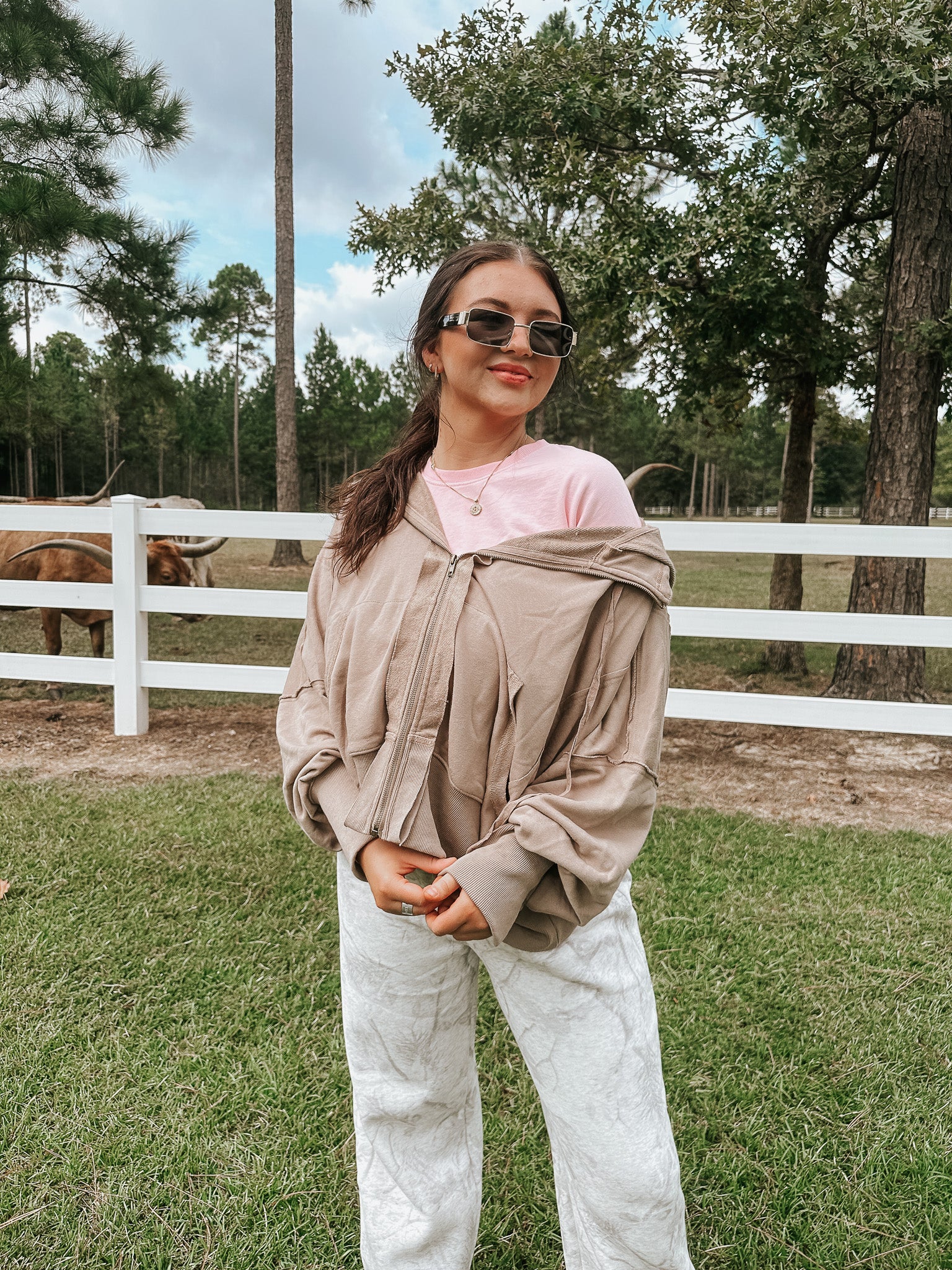Cool Breeze Oversized Jacket in Taupe