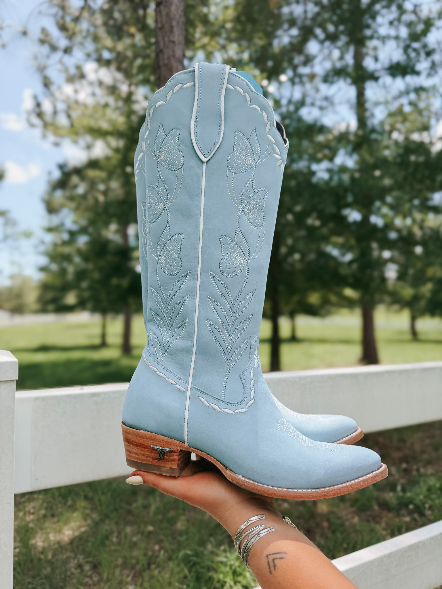 Women's Lane Sweet Memories Knee High Boot in Powder Blue