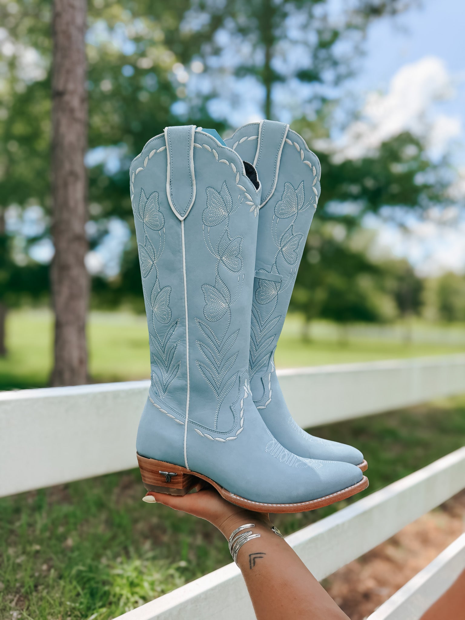 Women's Lane Sweet Memories Knee High Boot in Powder Blue