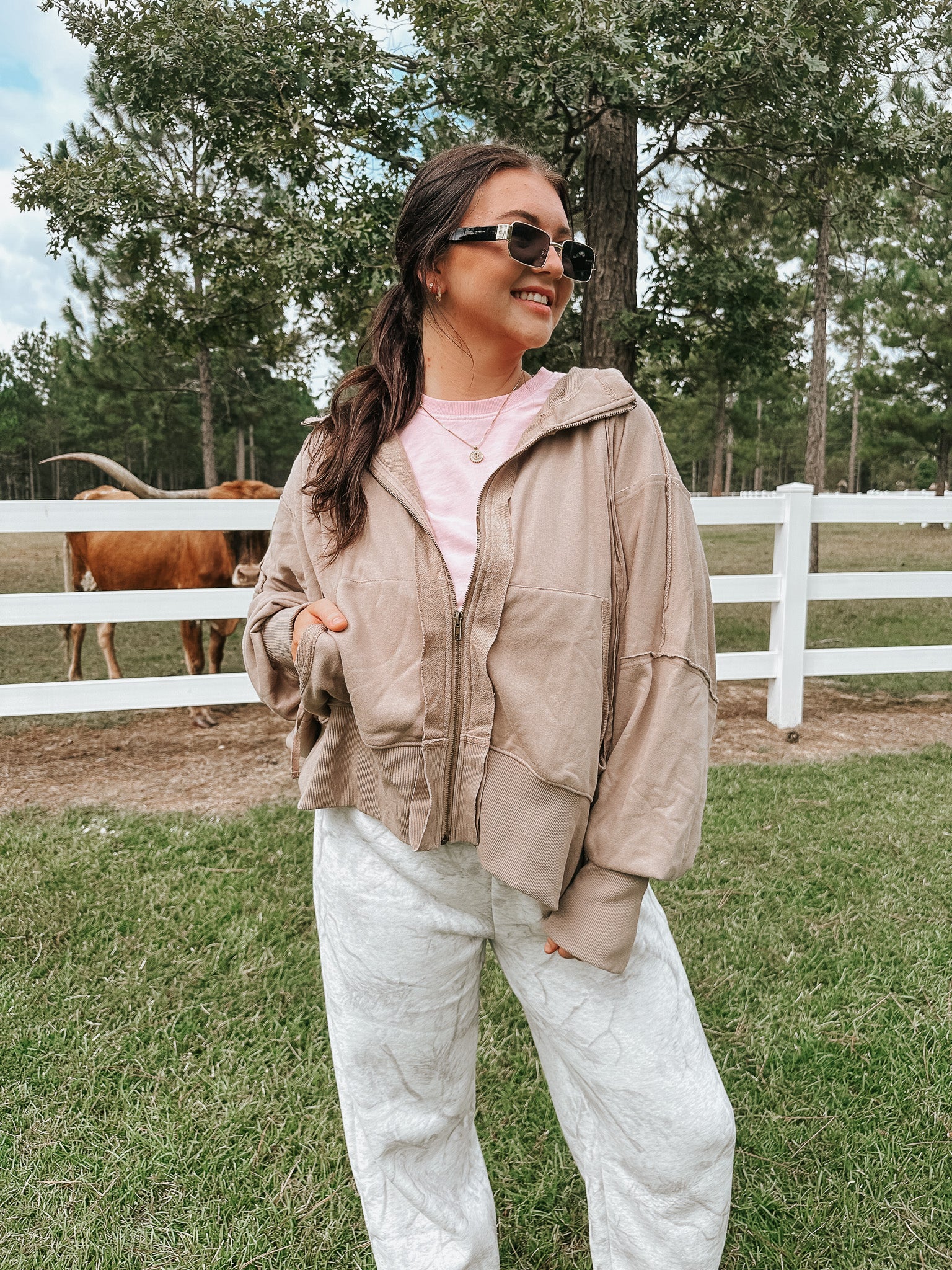 Cool Breeze Oversized Jacket in Taupe