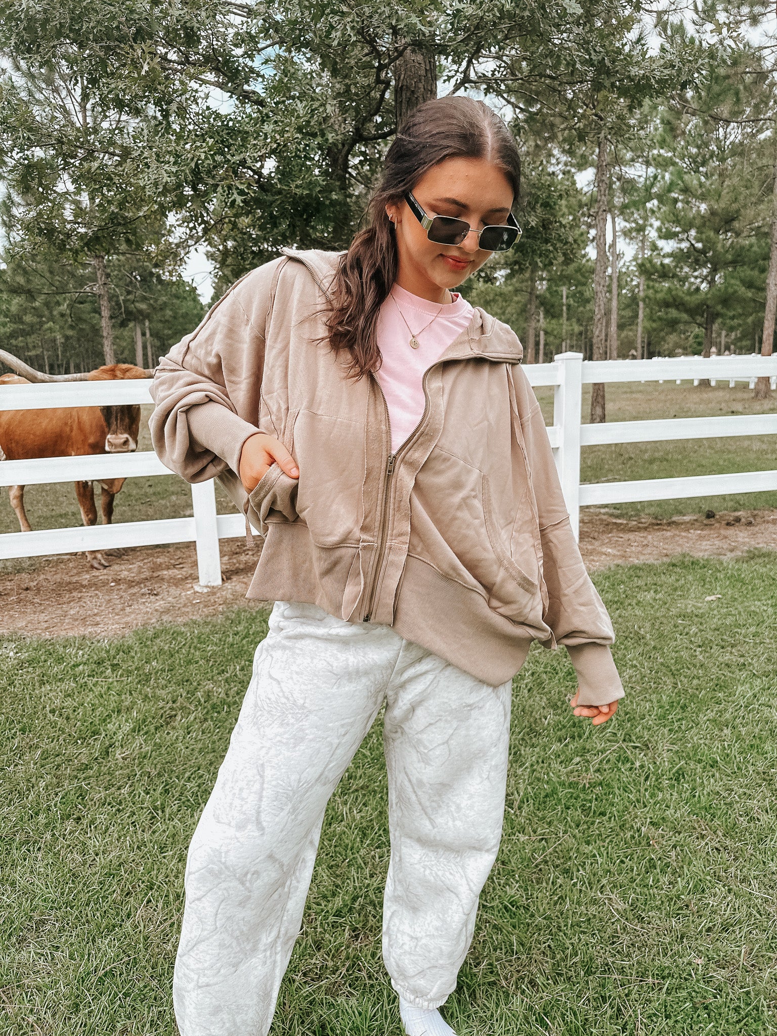 Cool Breeze Oversized Jacket in Taupe