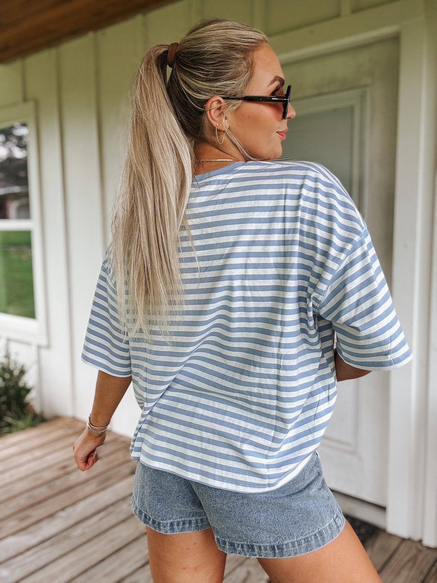 Stripes For Summer Tee in Blue