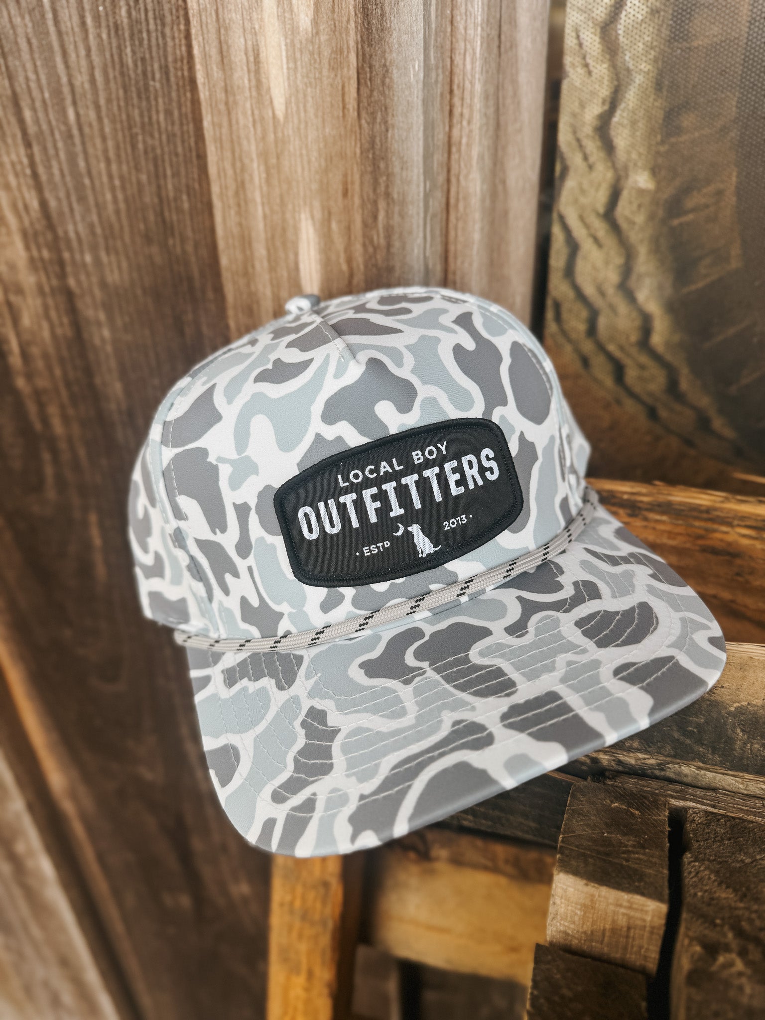 Youth Local Boy Woven Patch High Crown Rope Hat