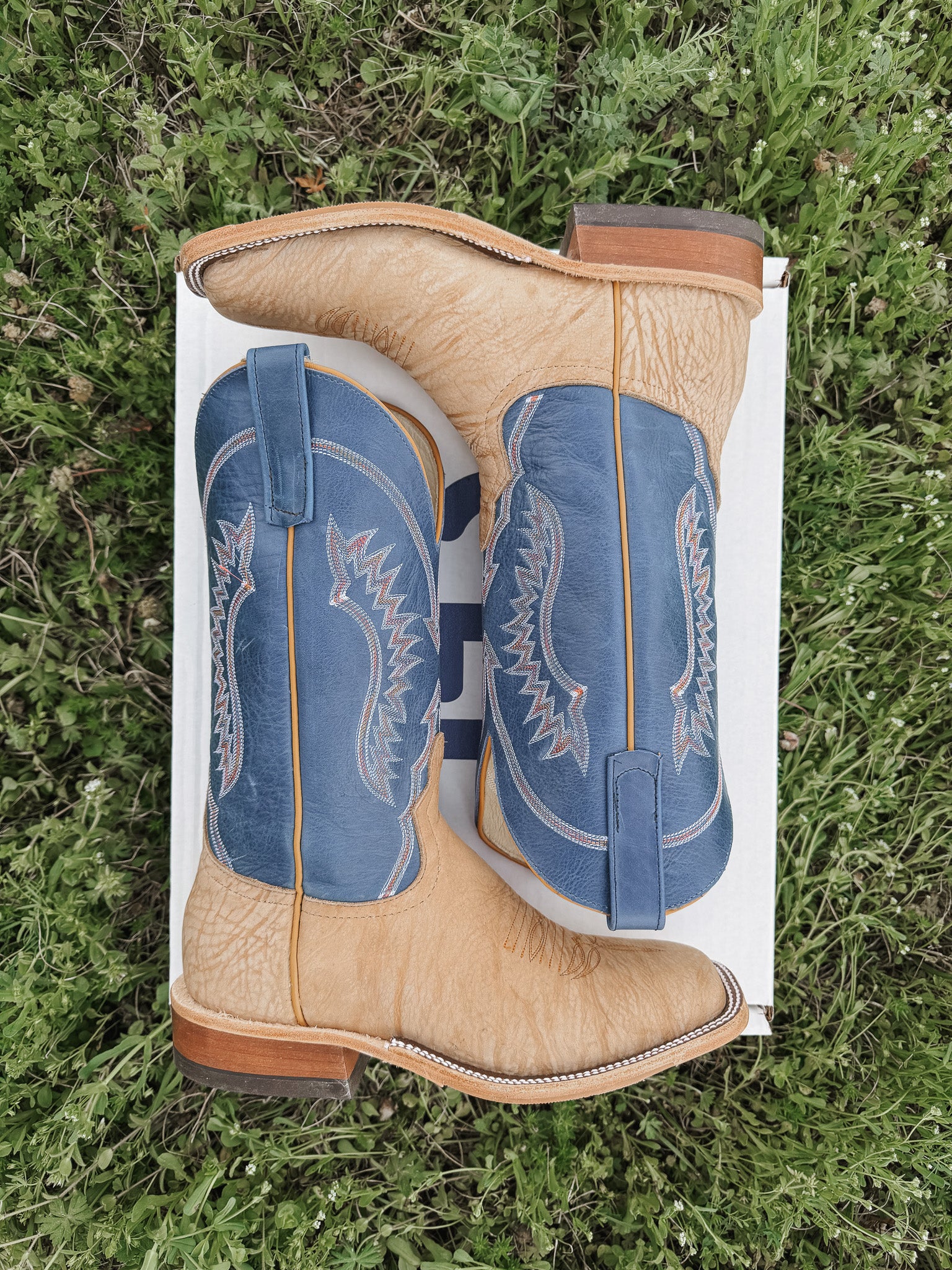 Men's Anderson Bean BC Exclusive Tan Washed Shoulder/Sky Blue Boots