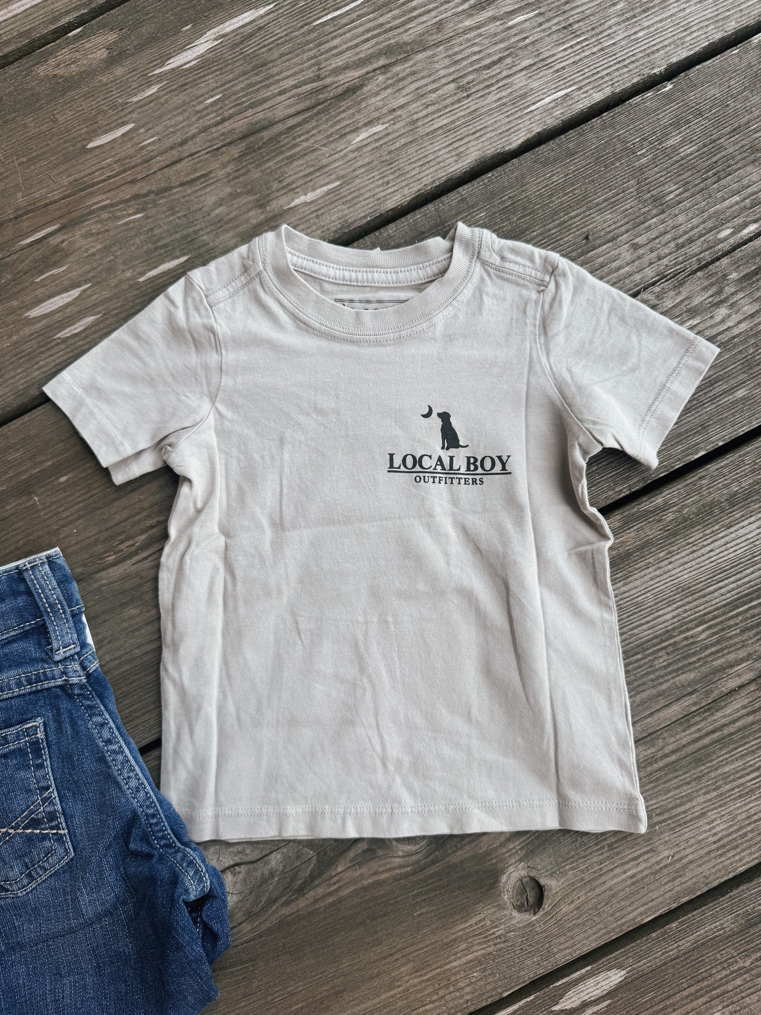 Toddler Local Boy Duck Camo Dog & Moon T-Shirt
