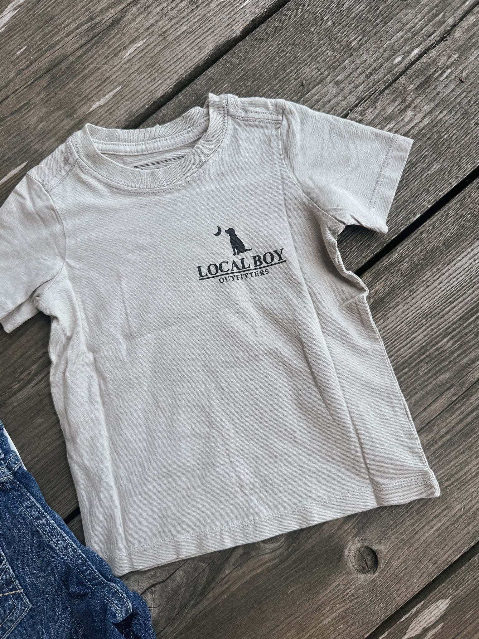 Toddler Local Boy Duck Camo Dog & Moon T-Shirt