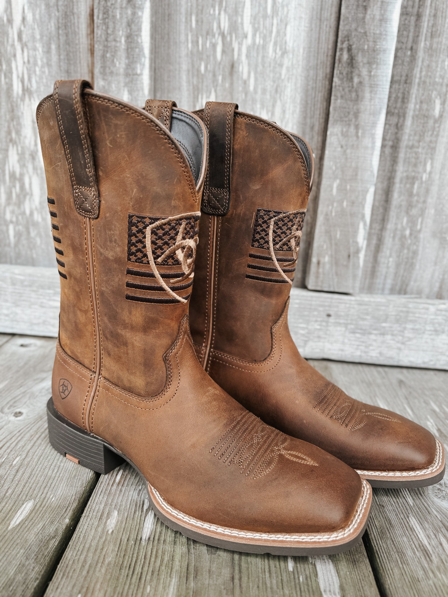Men's Ariat Freedom Distressed Brown Sport Western Boots