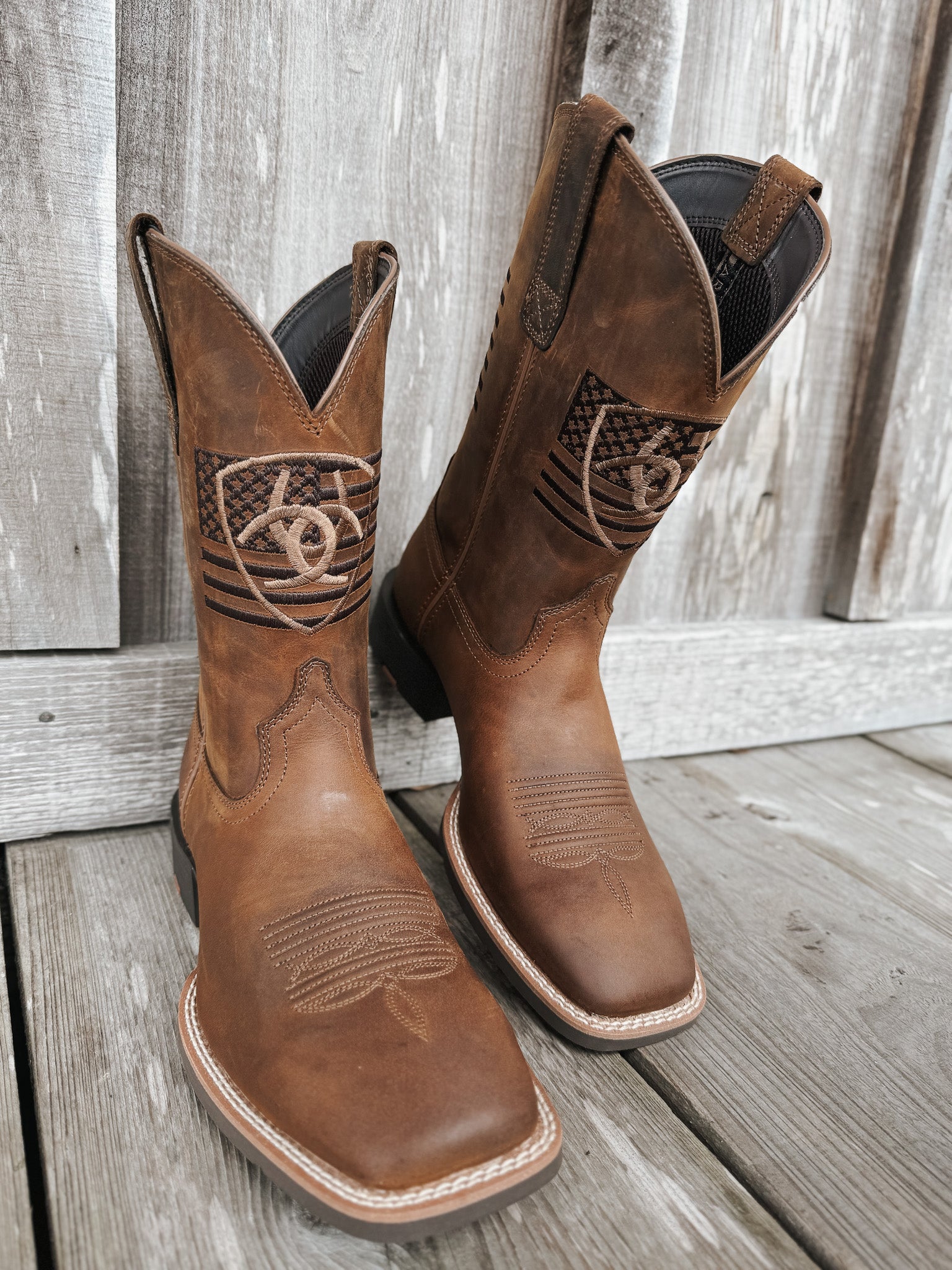Men's Ariat Freedom Distressed Brown Sport Western Boots