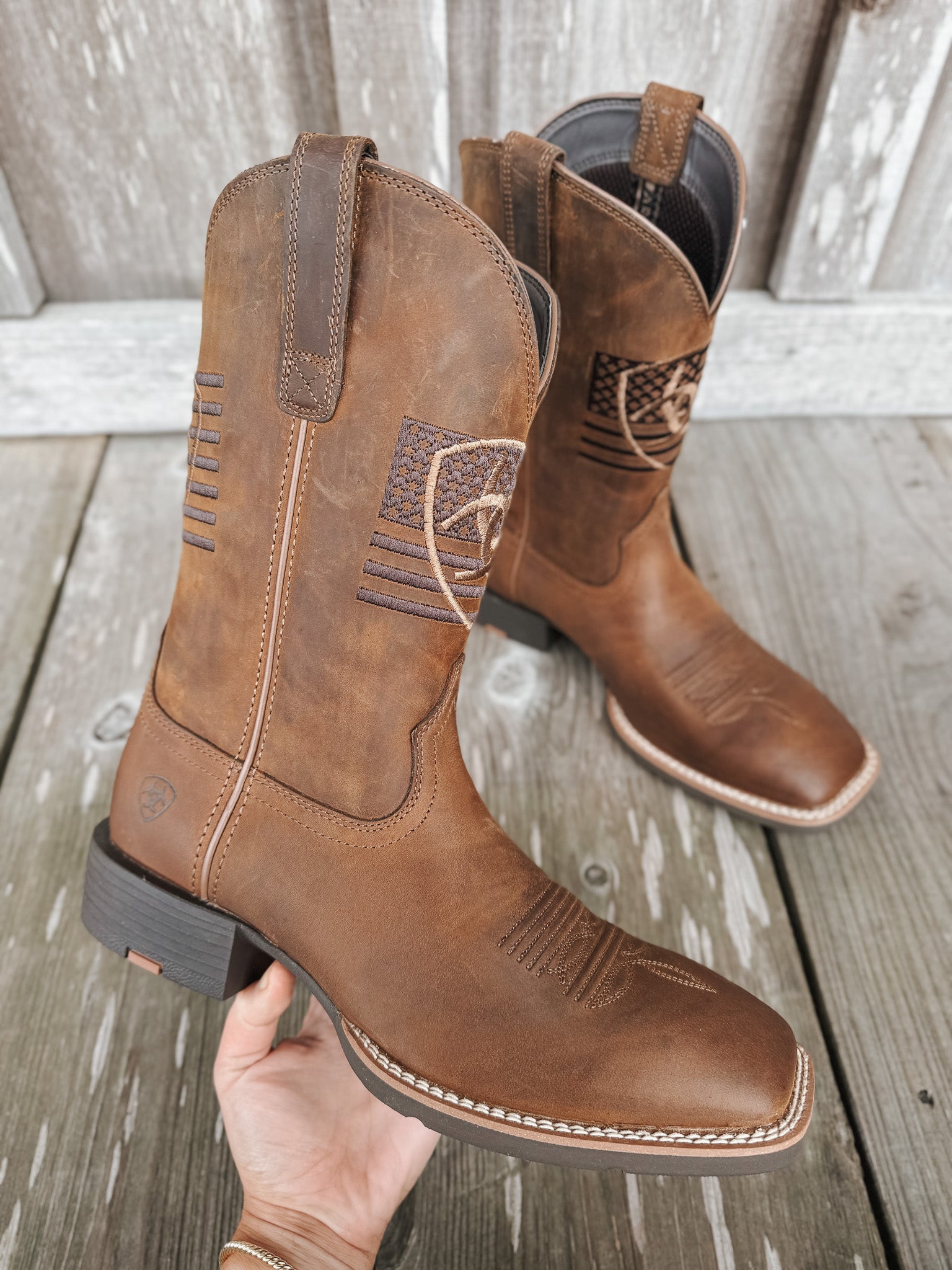 Men's Ariat Freedom Distressed Brown Sport Western Boots