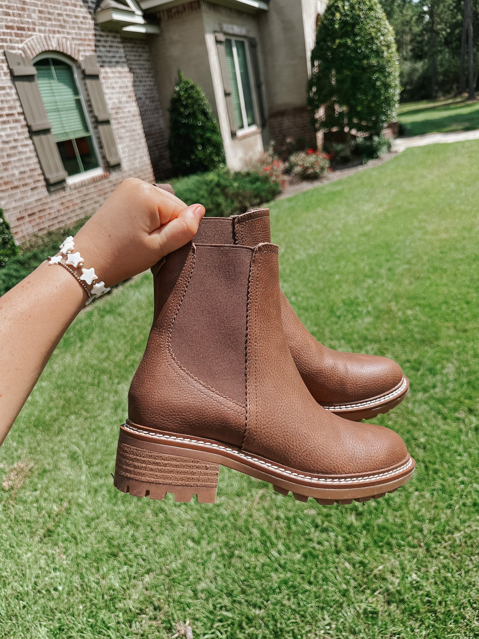 Autumn Hues Brown Leather Bootie