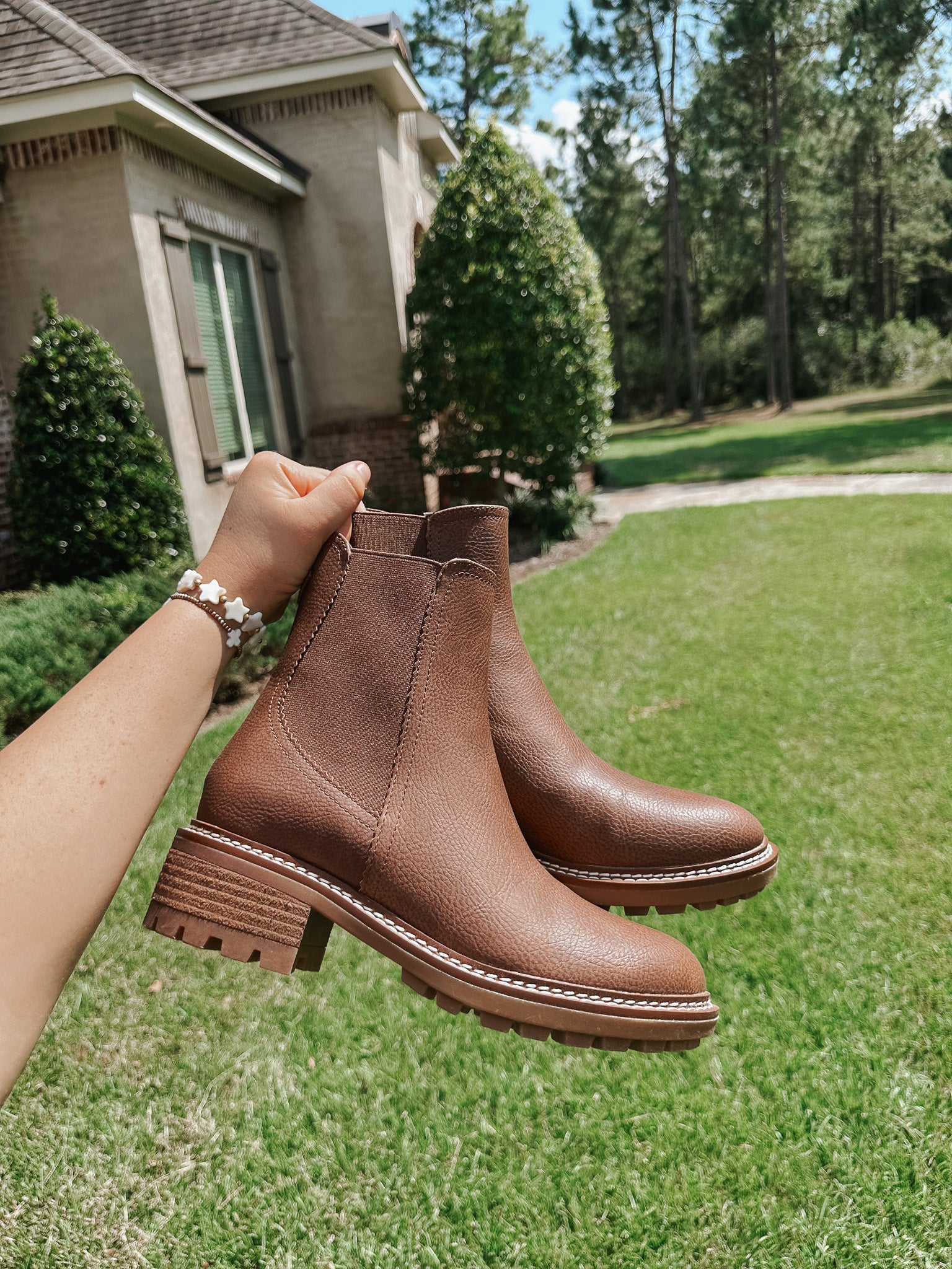 Autumn Hues Brown Leather Bootie