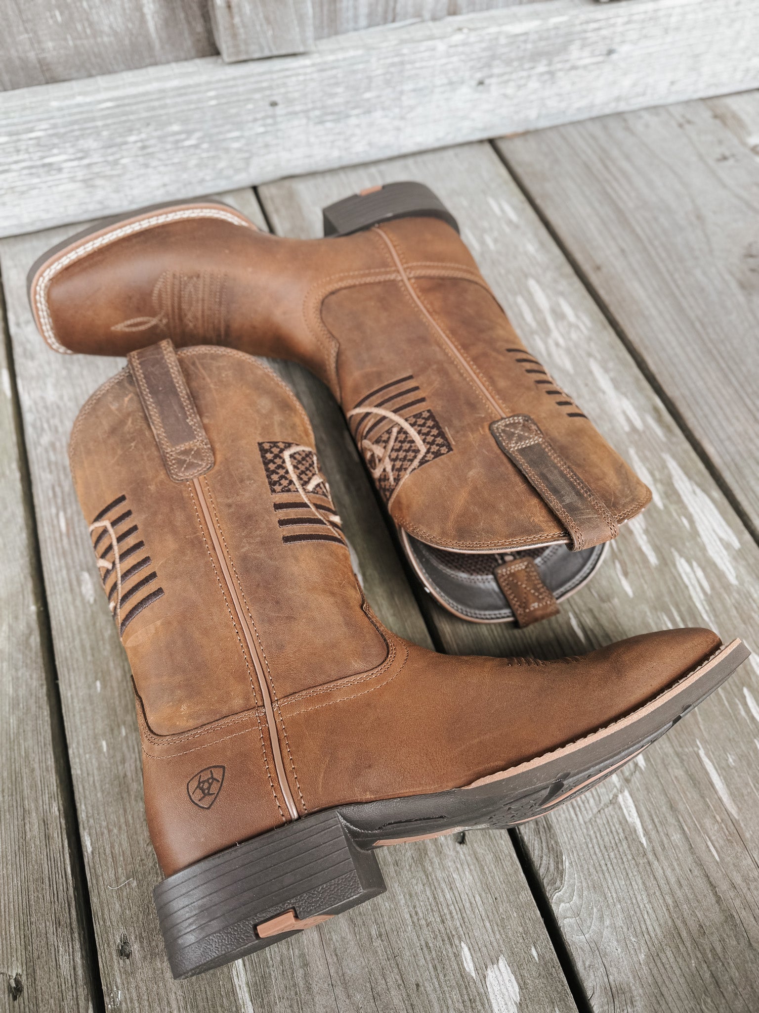 Men's Ariat Freedom Distressed Brown Sport Western Boots