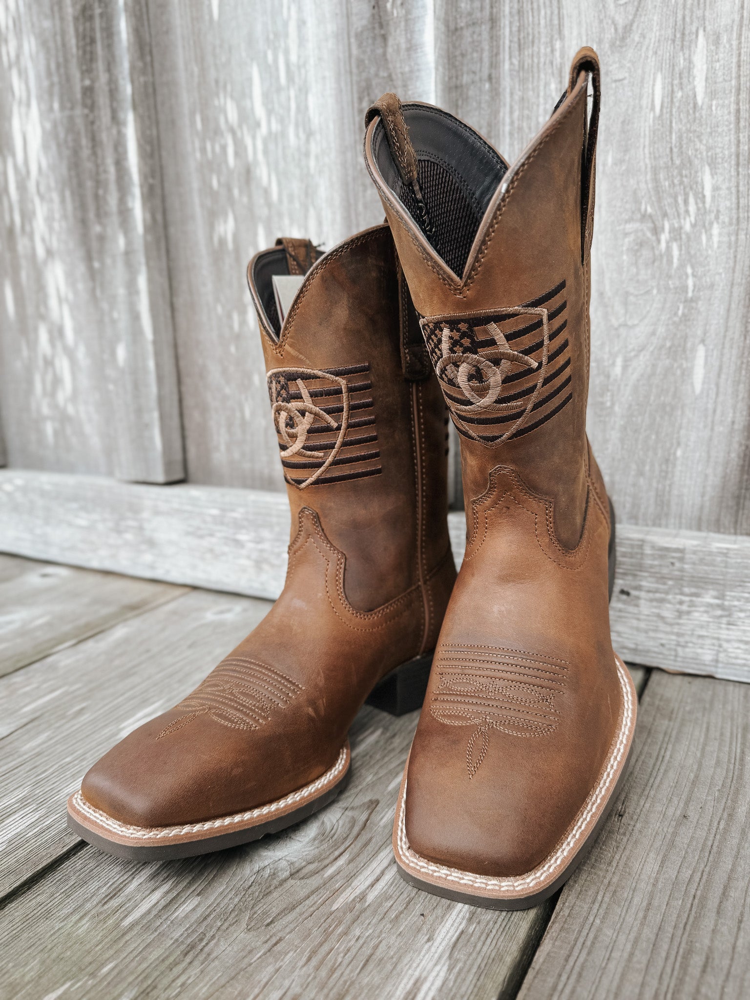 Men's Ariat Freedom Distressed Brown Sport Western Boots