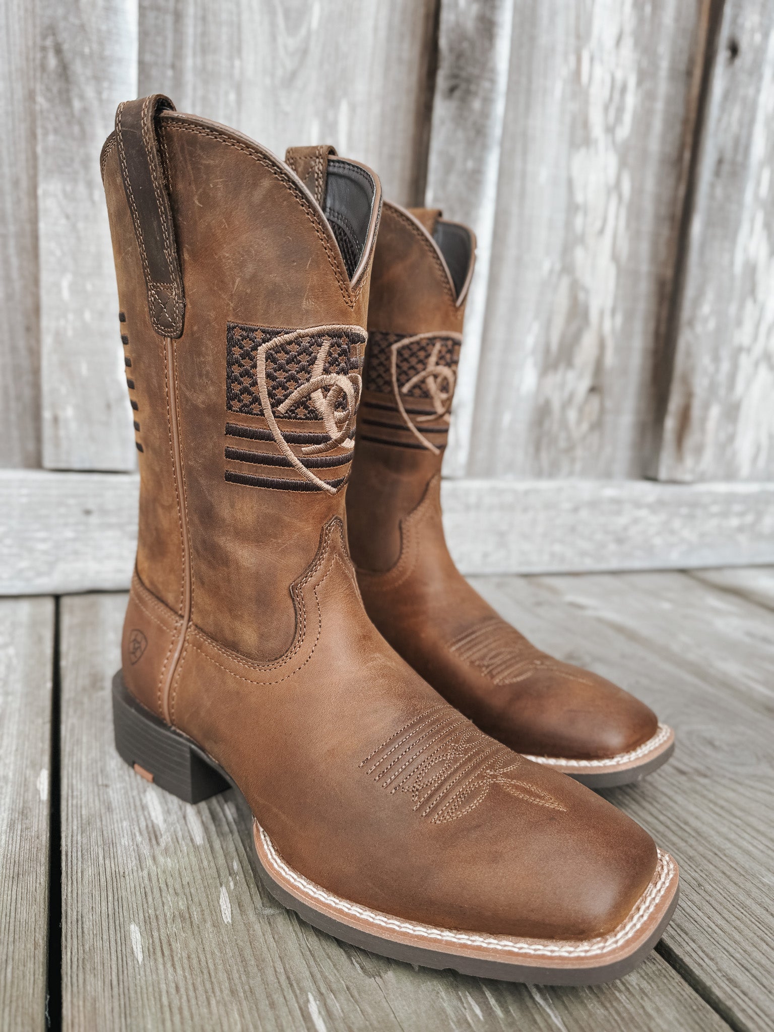 Men's Ariat Freedom Distressed Brown Sport Western Boots