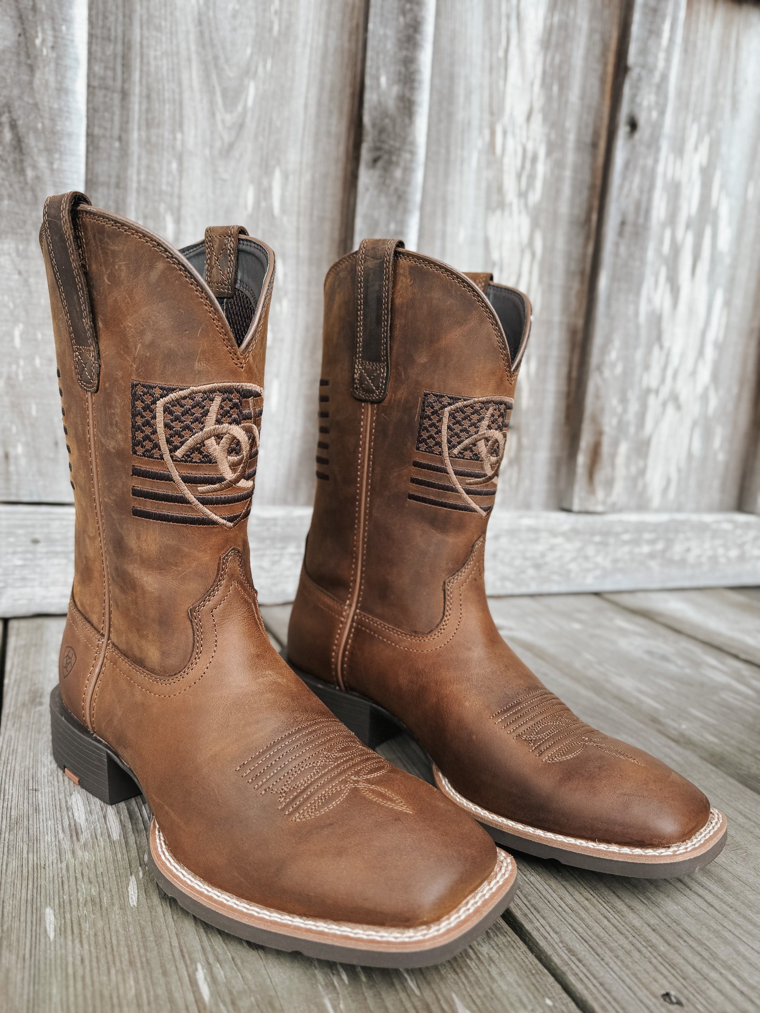 Men's Ariat Freedom Distressed Brown Sport Western Boots