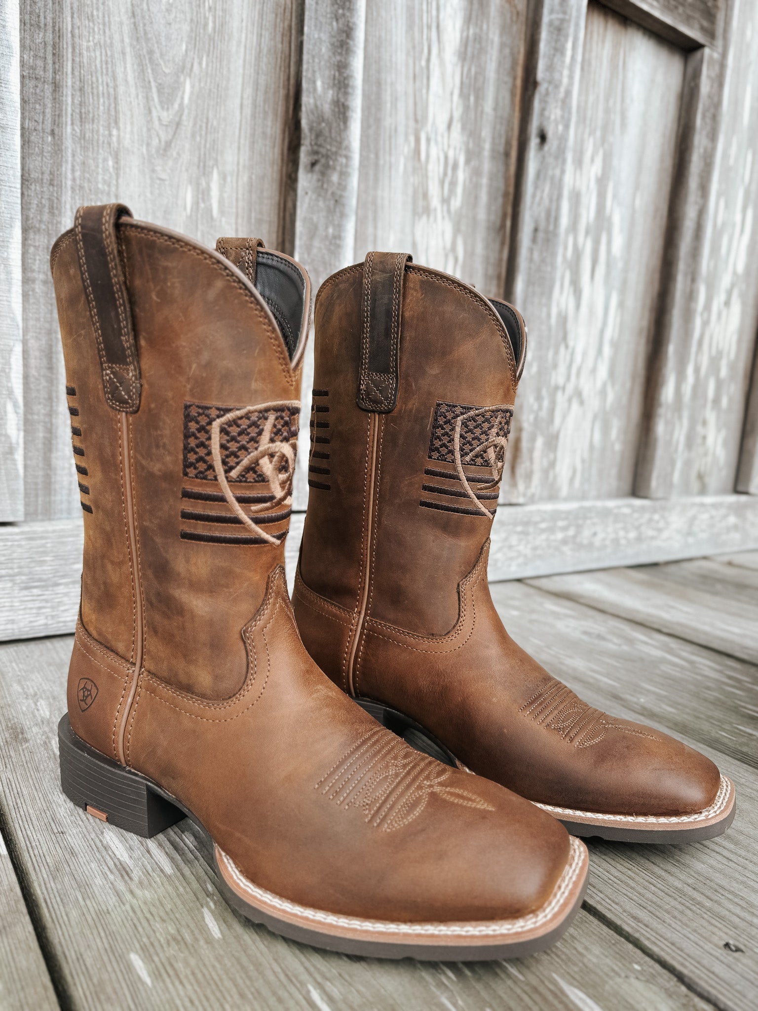 Men's Ariat Freedom Distressed Brown Sport Western Boots