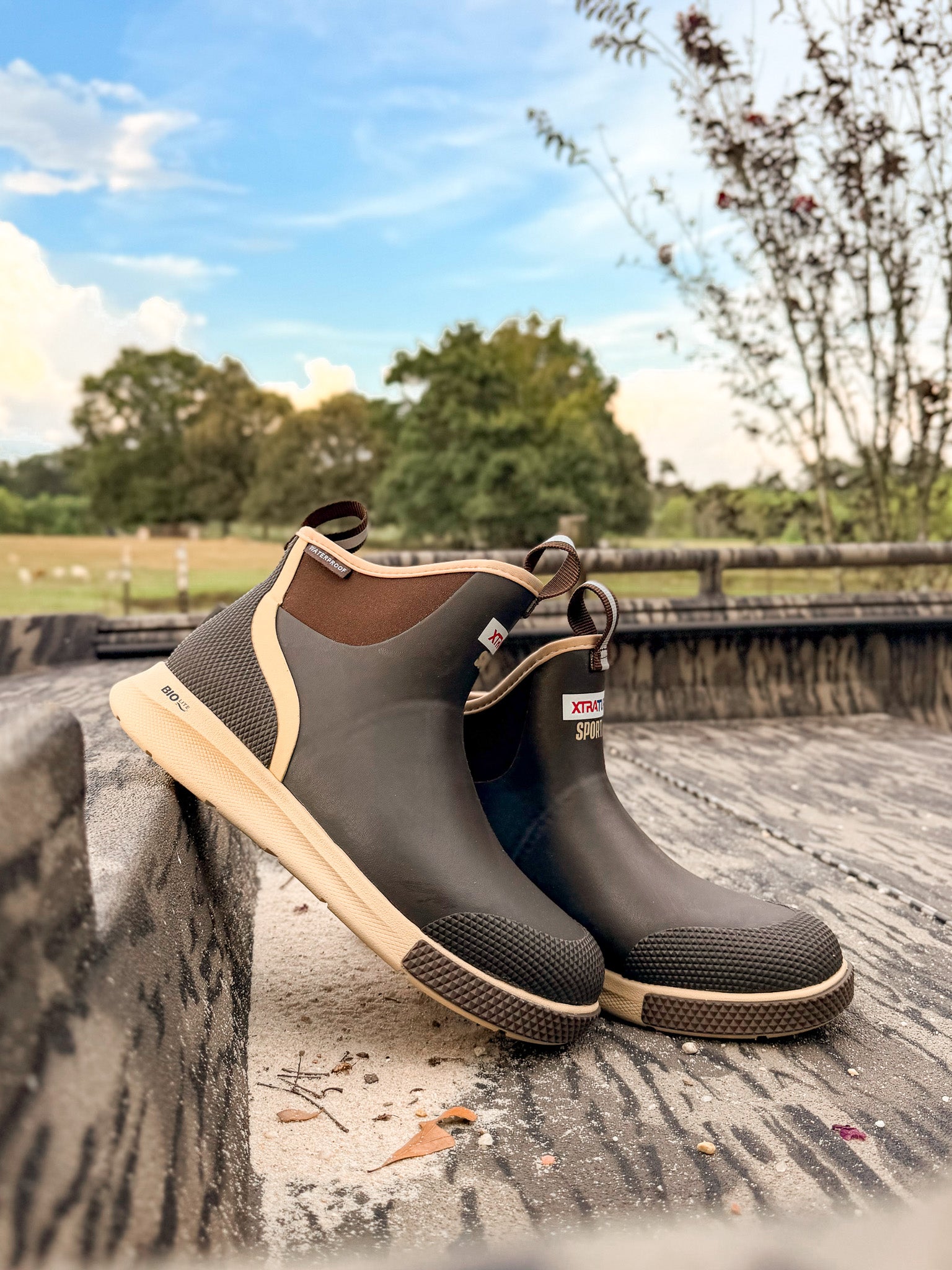 Men's Xtratuf Sport Ankle Deck Boot in Brown