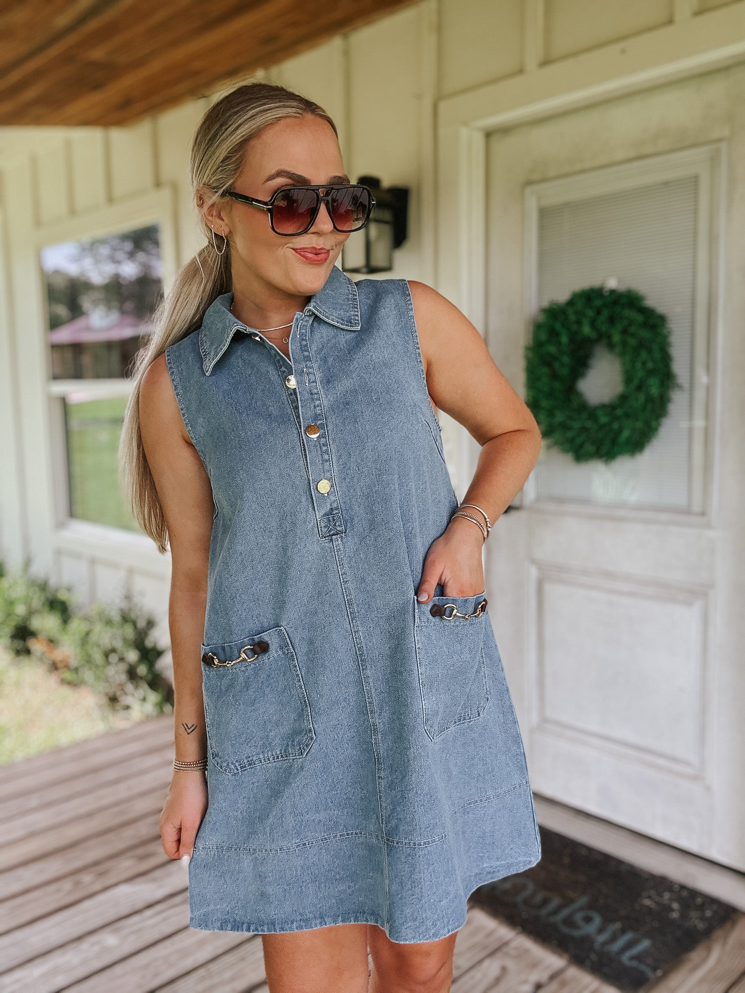 Sweet Caroline Denim Dress