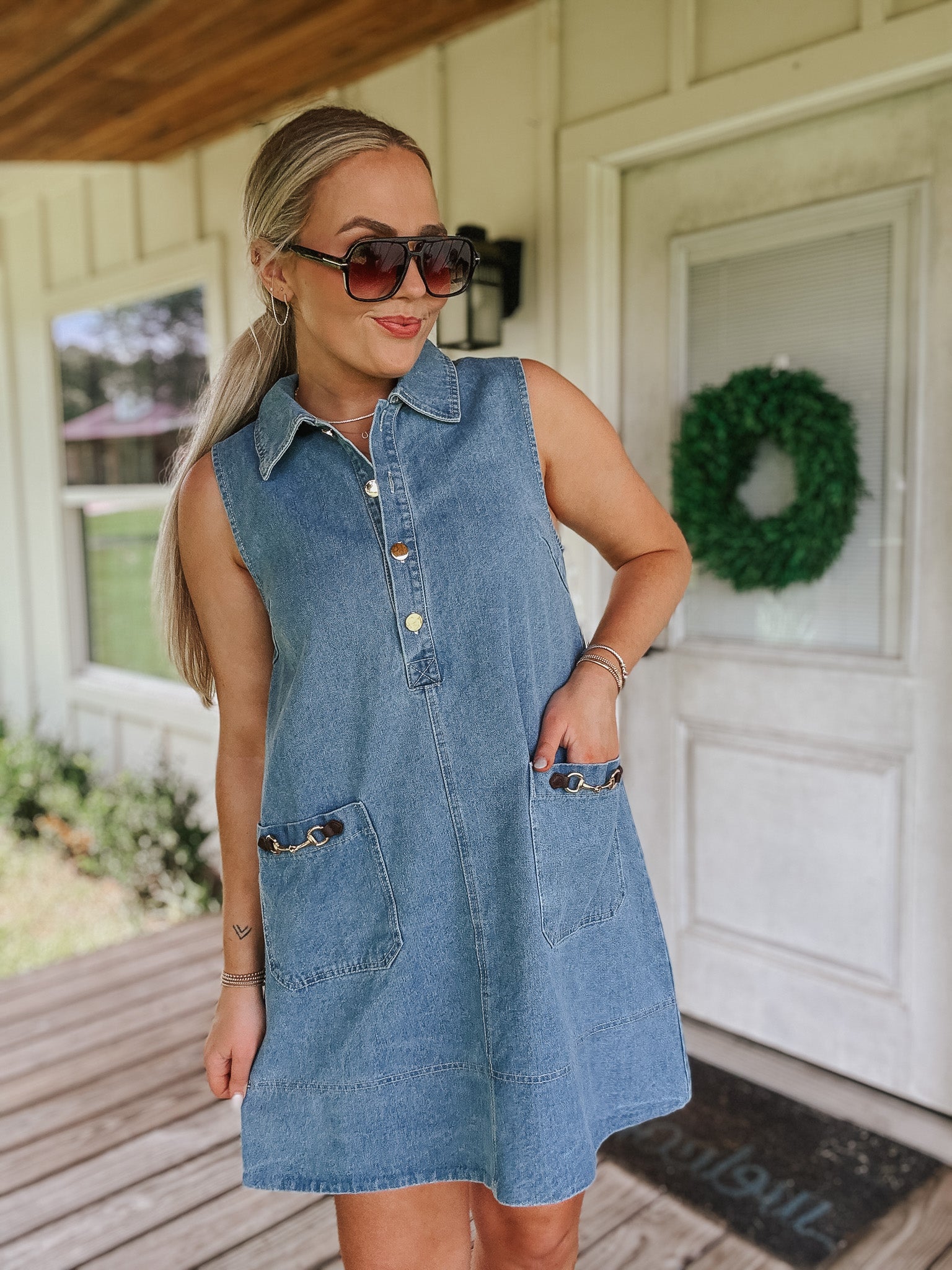 Sweet Caroline Denim Dress