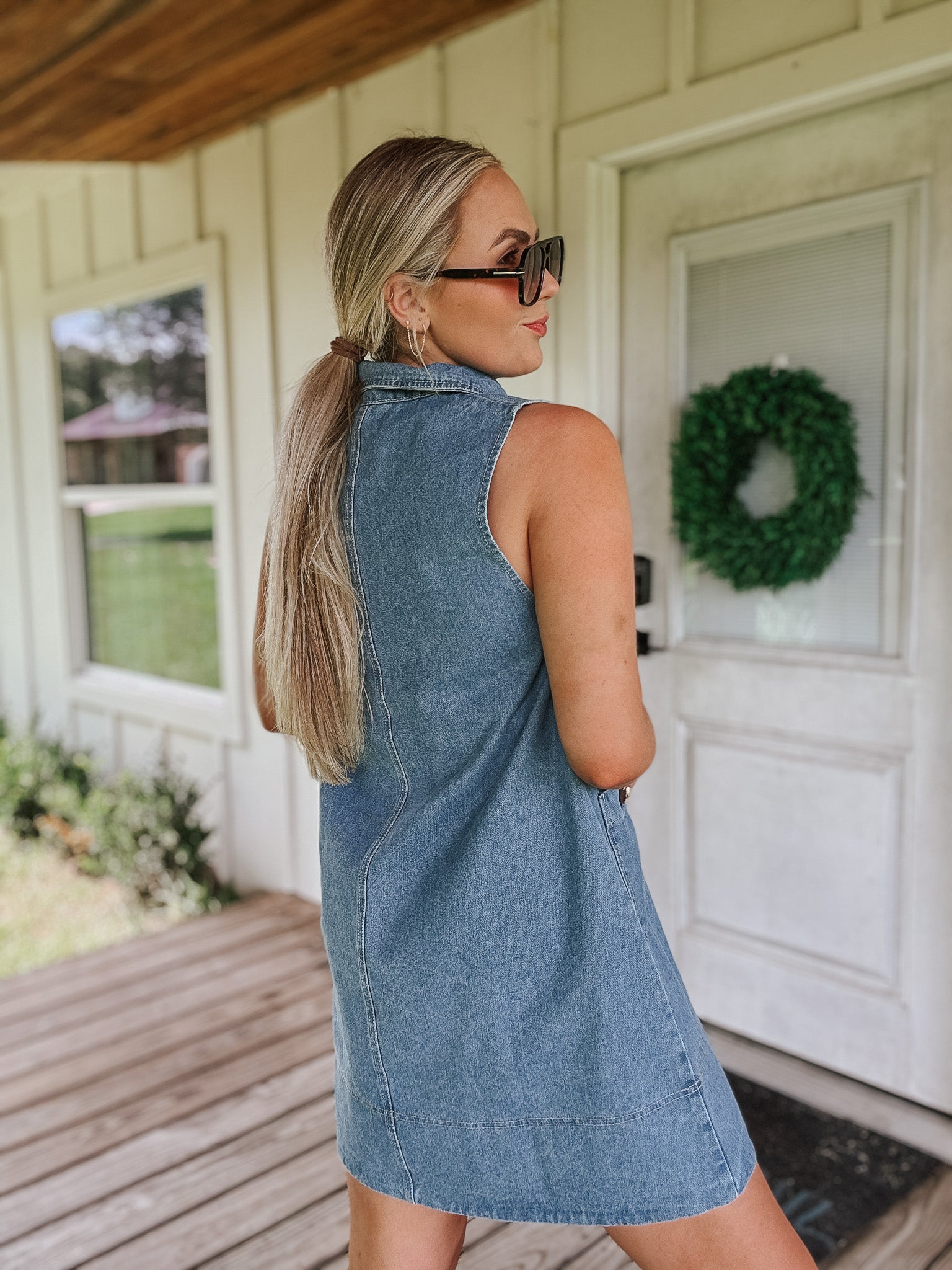 Sweet Caroline Denim Dress