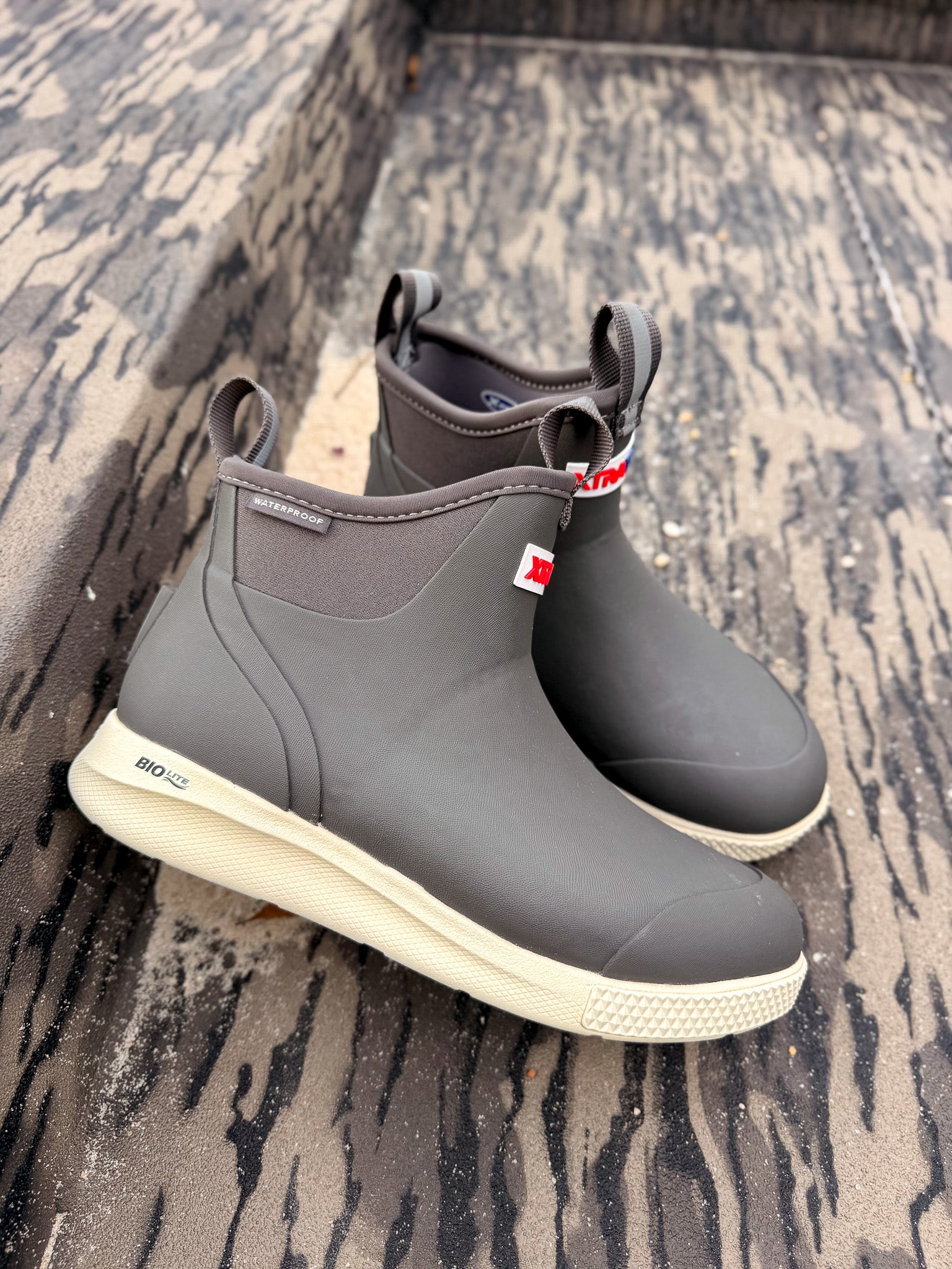 Women's Xtratuf Sport Ankle Deck Boot in Dark Gull Grey