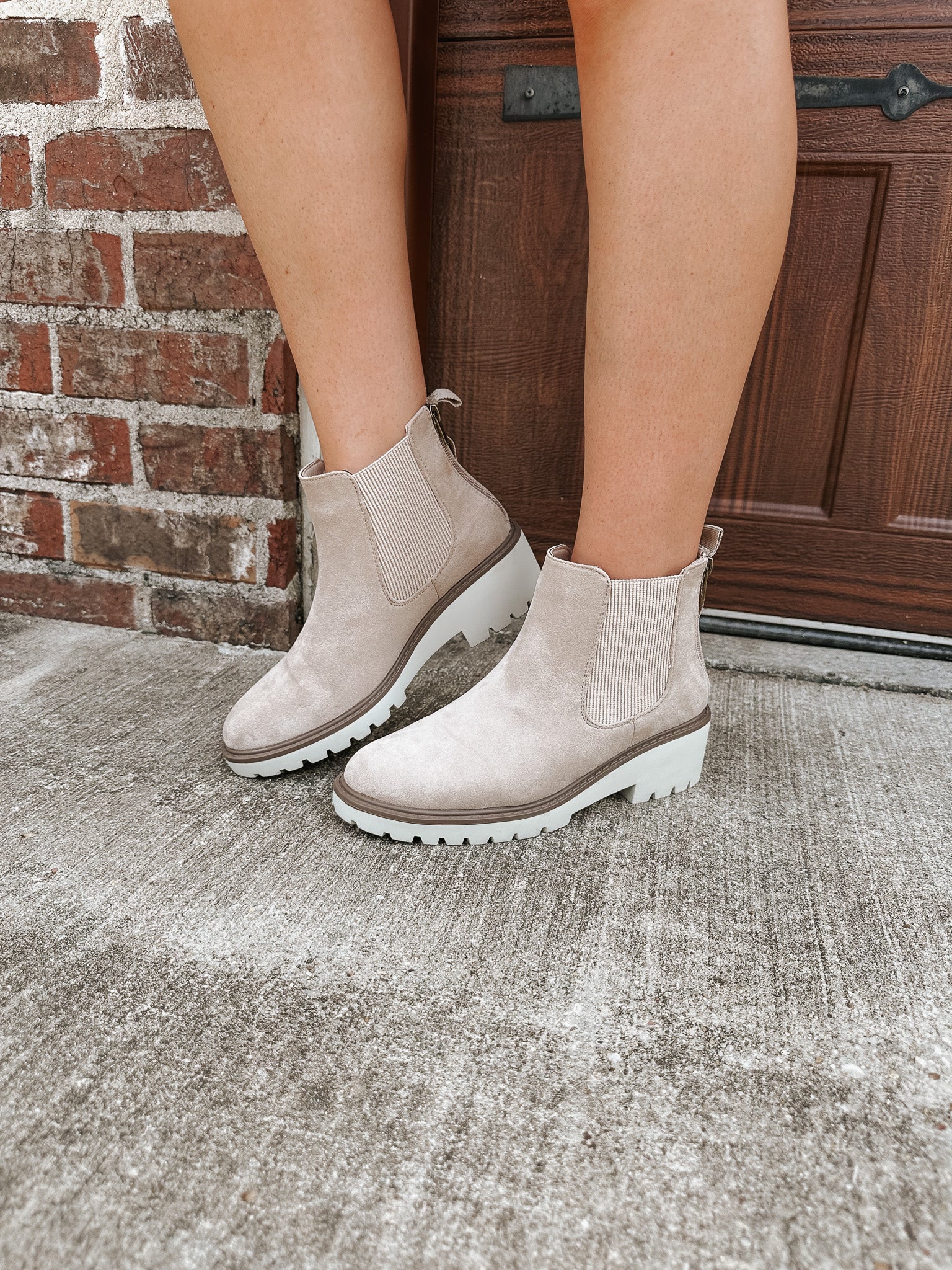 The Park Faux Suede Sand Bootie