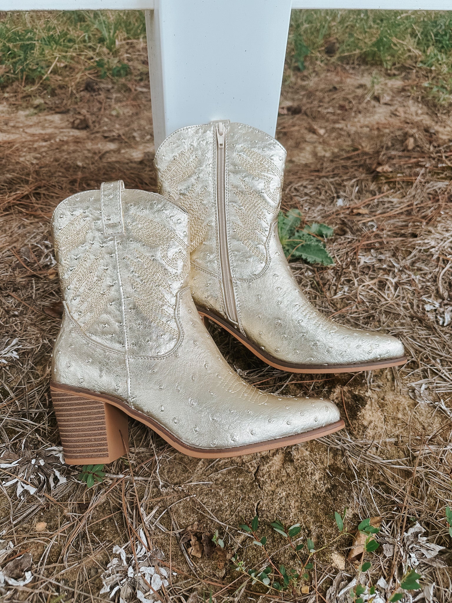 Sleek Steps Gold Bootie