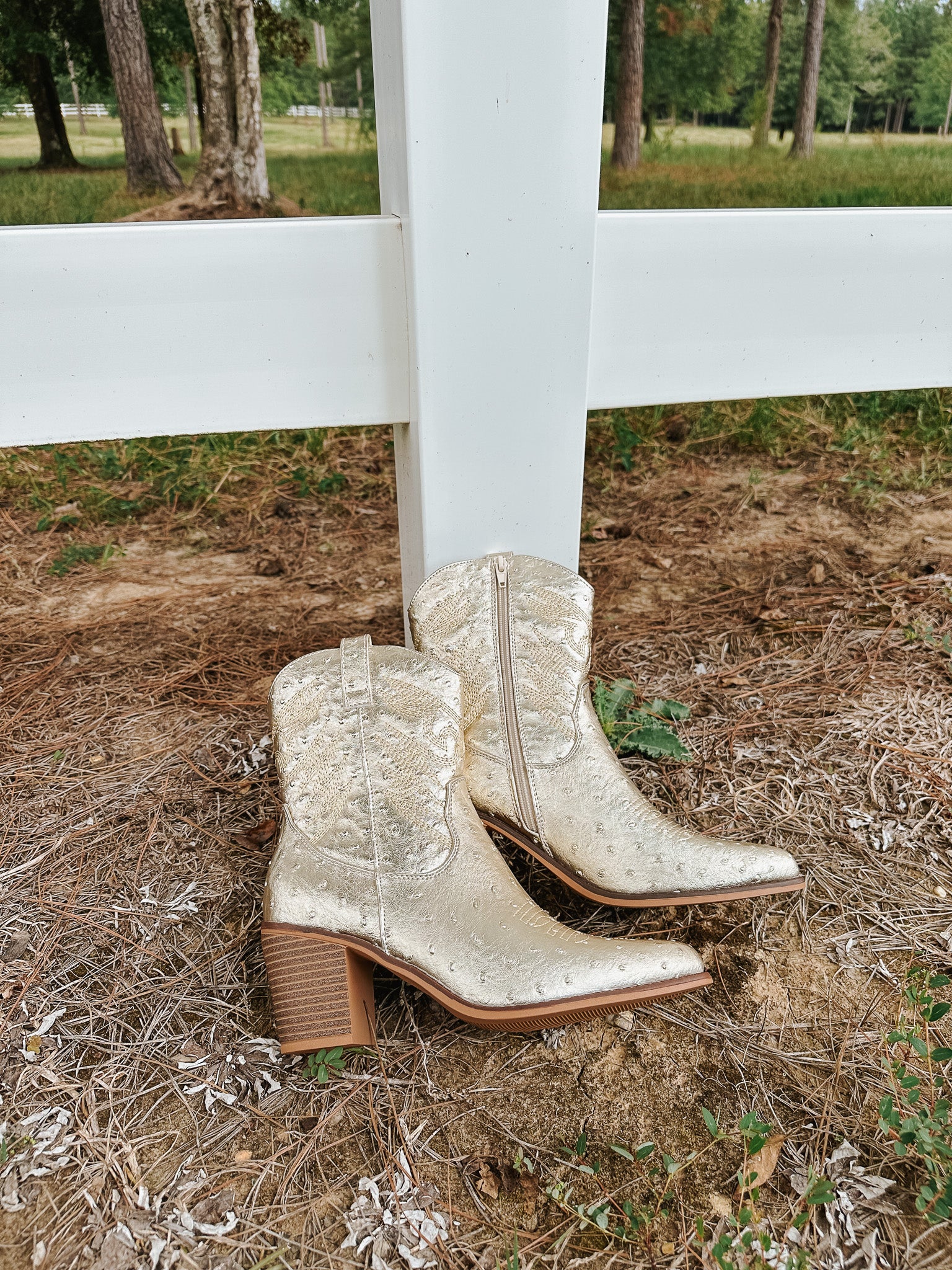 Sleek Steps Gold Bootie