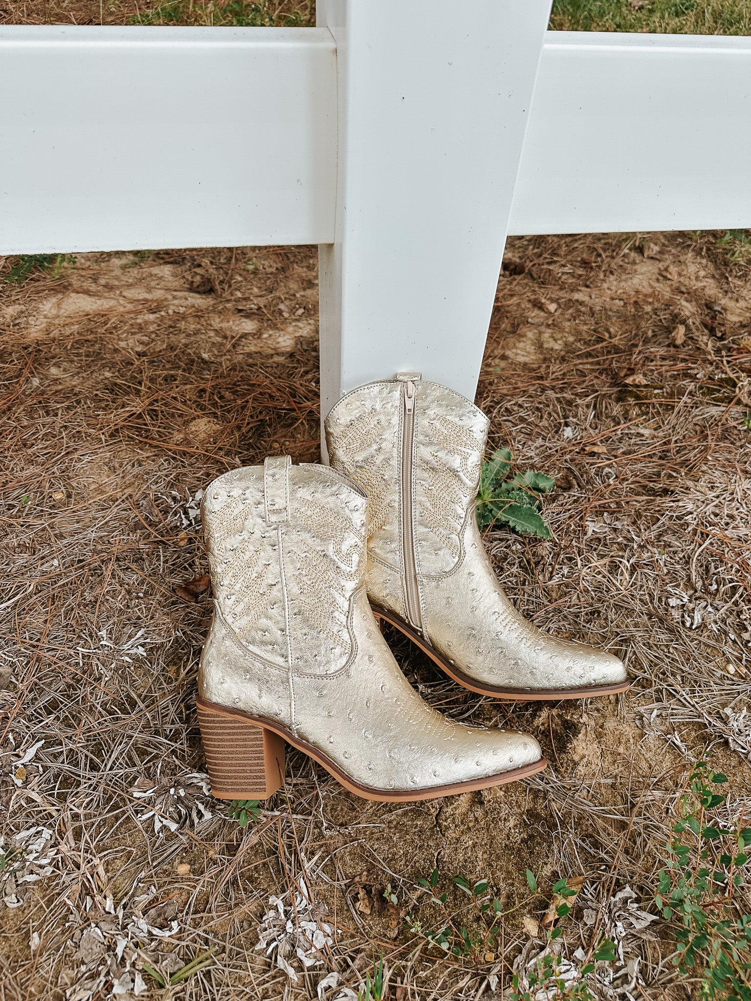 Sleek Steps Gold Bootie